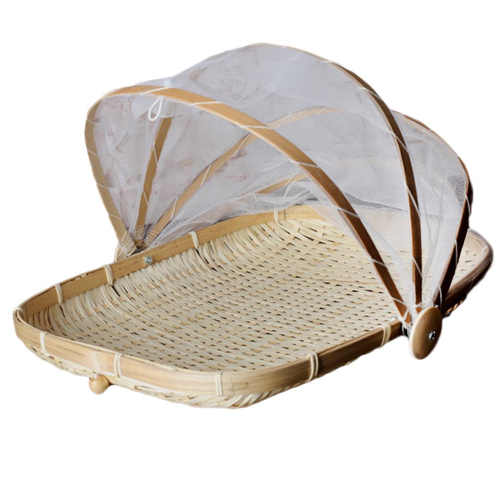 bamboo food tent basket