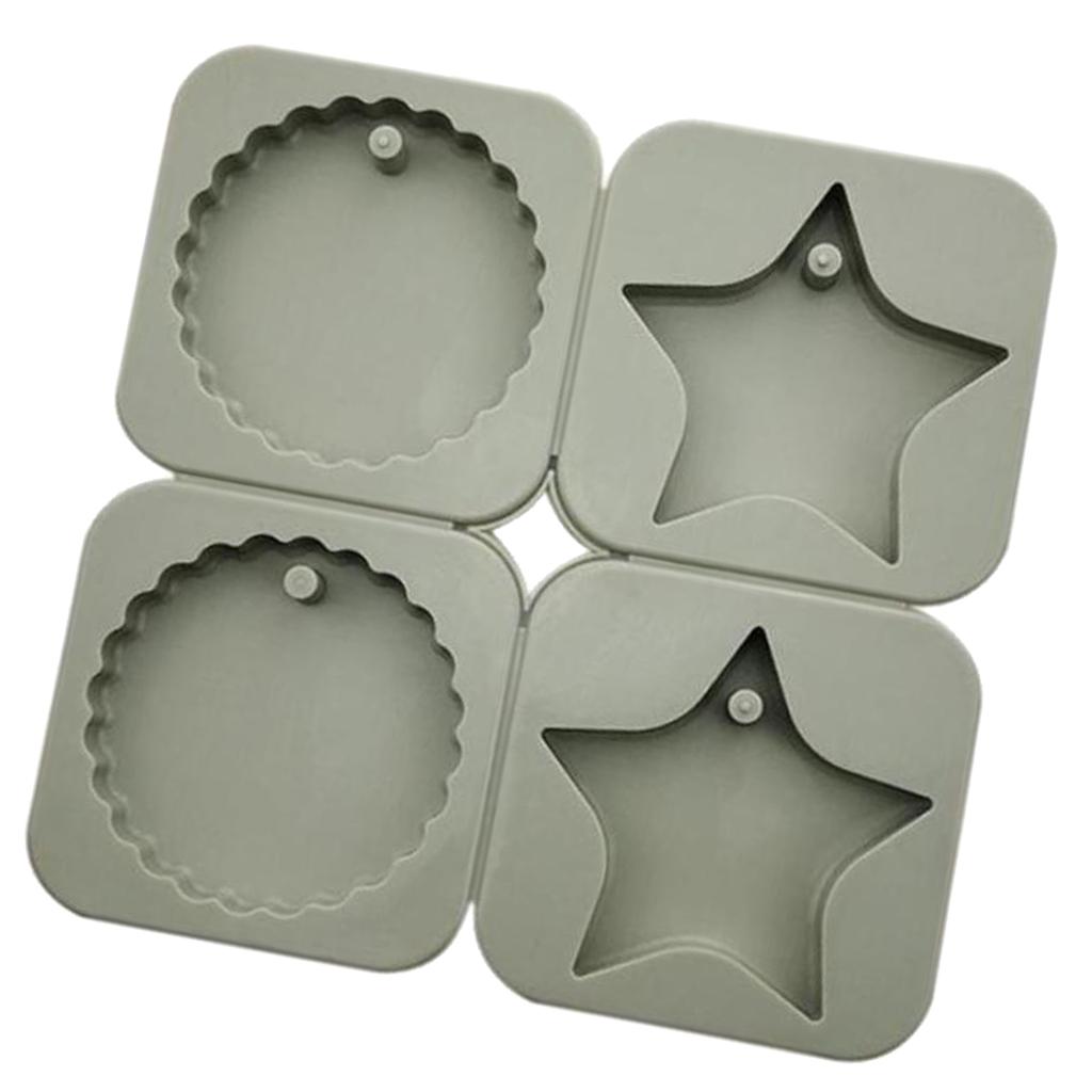3D Candle Aroma Wax Tablet Silicone Mold C: 2 Star 2 Round