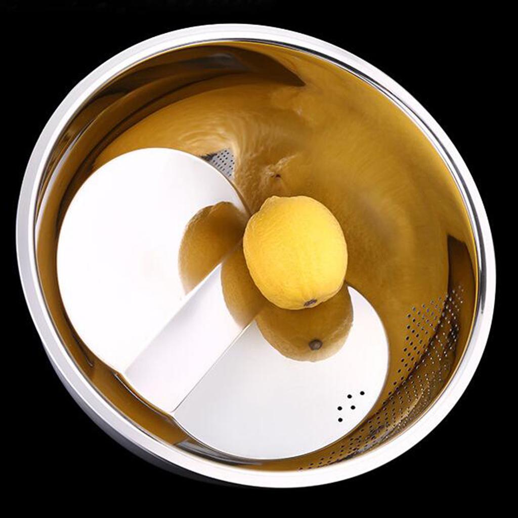 Bowl Wash Rice Fruit Vegetable Kitchen Side-Bottom Strainer Sieve 23cm