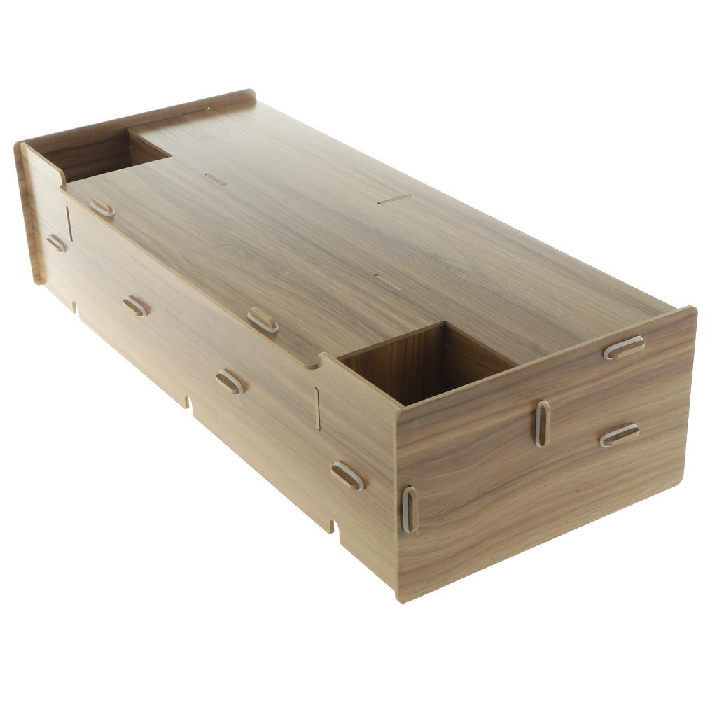 Computer Monitor Riser Speaker PC Laptop Screen Stand Desk Organizer  Brown