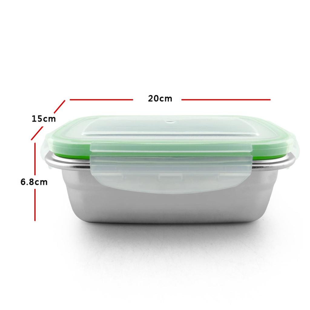 Stainless Steel Lunch Box Food Storage Meal Prep Container Bento Lunch