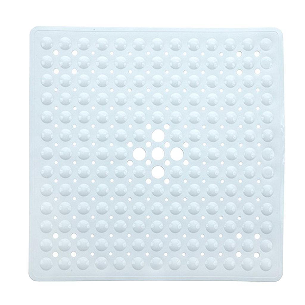 Non Slip Bath Tub and Shower Mat with Suction Cups 54x54cm White