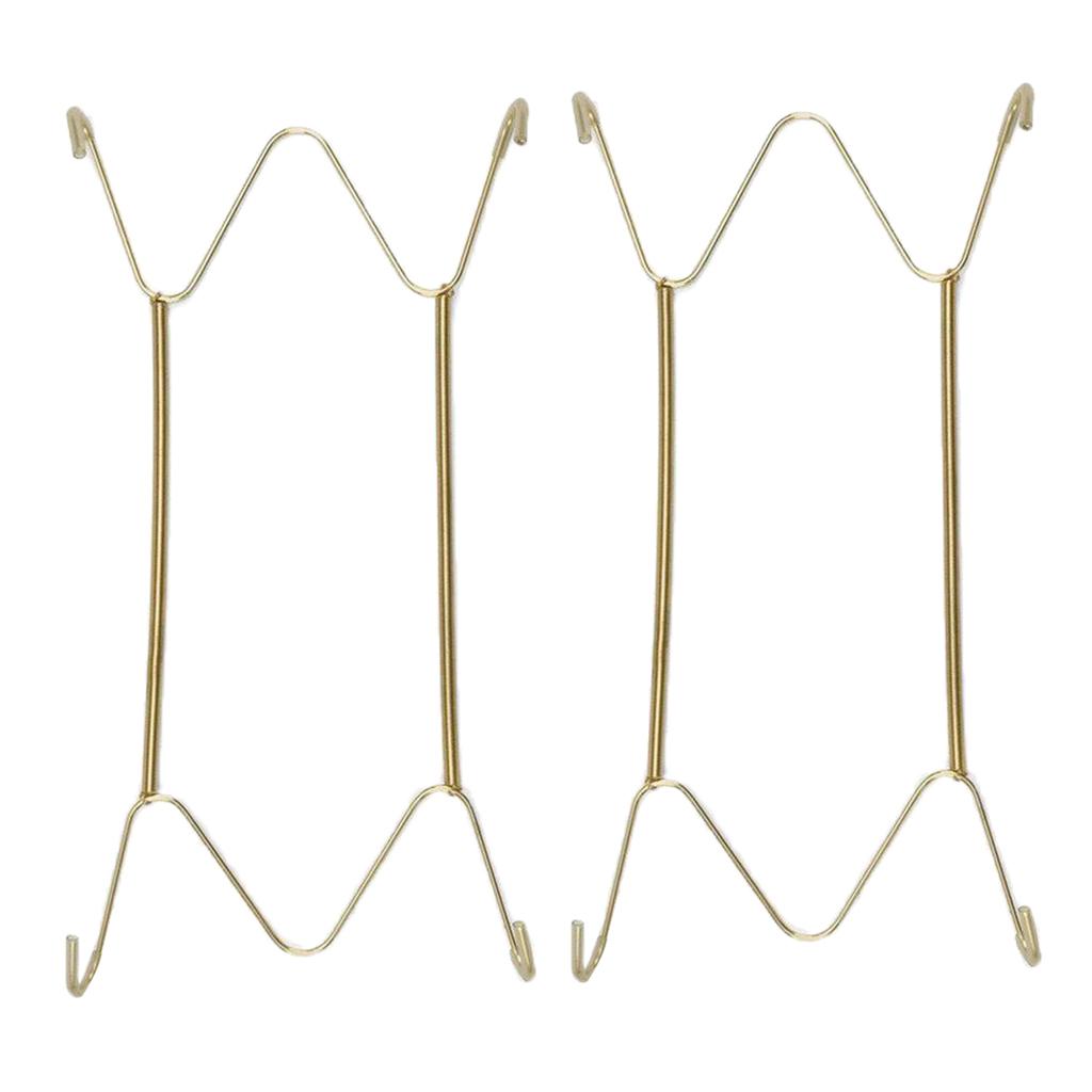 4x Invisible Wall Hanging Plate Hook Hanger Dish Display Holder W shape