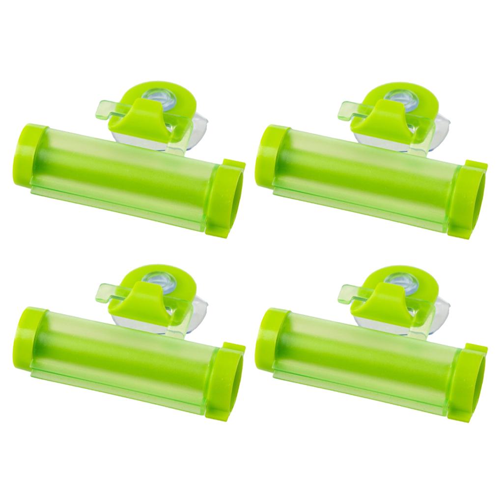 4pcs/set Mini Bathroom Toothpaste squeezer Easily install on the Wall Green