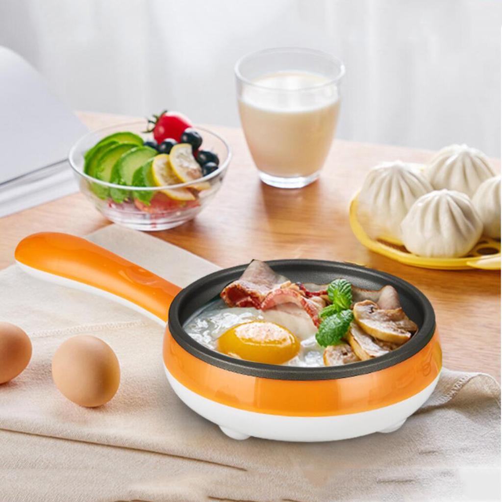 Mini Frying Pan Eggs Boiler Pancake Fried Steak Steamer Pink_Single Layer