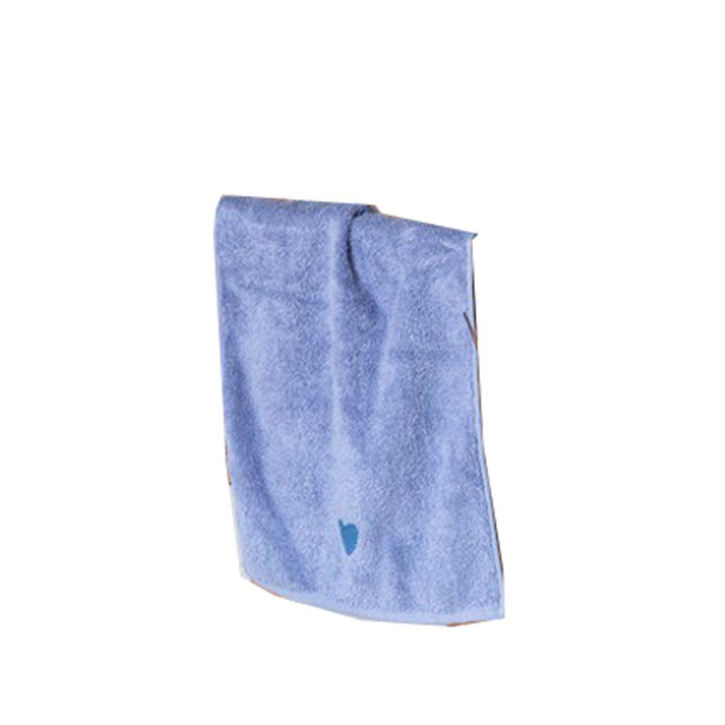 Small Fresh Love Heart Embroidery Pure Cotton Towel Bath Towel Light Blue