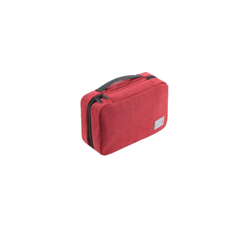 Foldable Hanging Travel Wet and Dry Separation Toiletry Bag Red