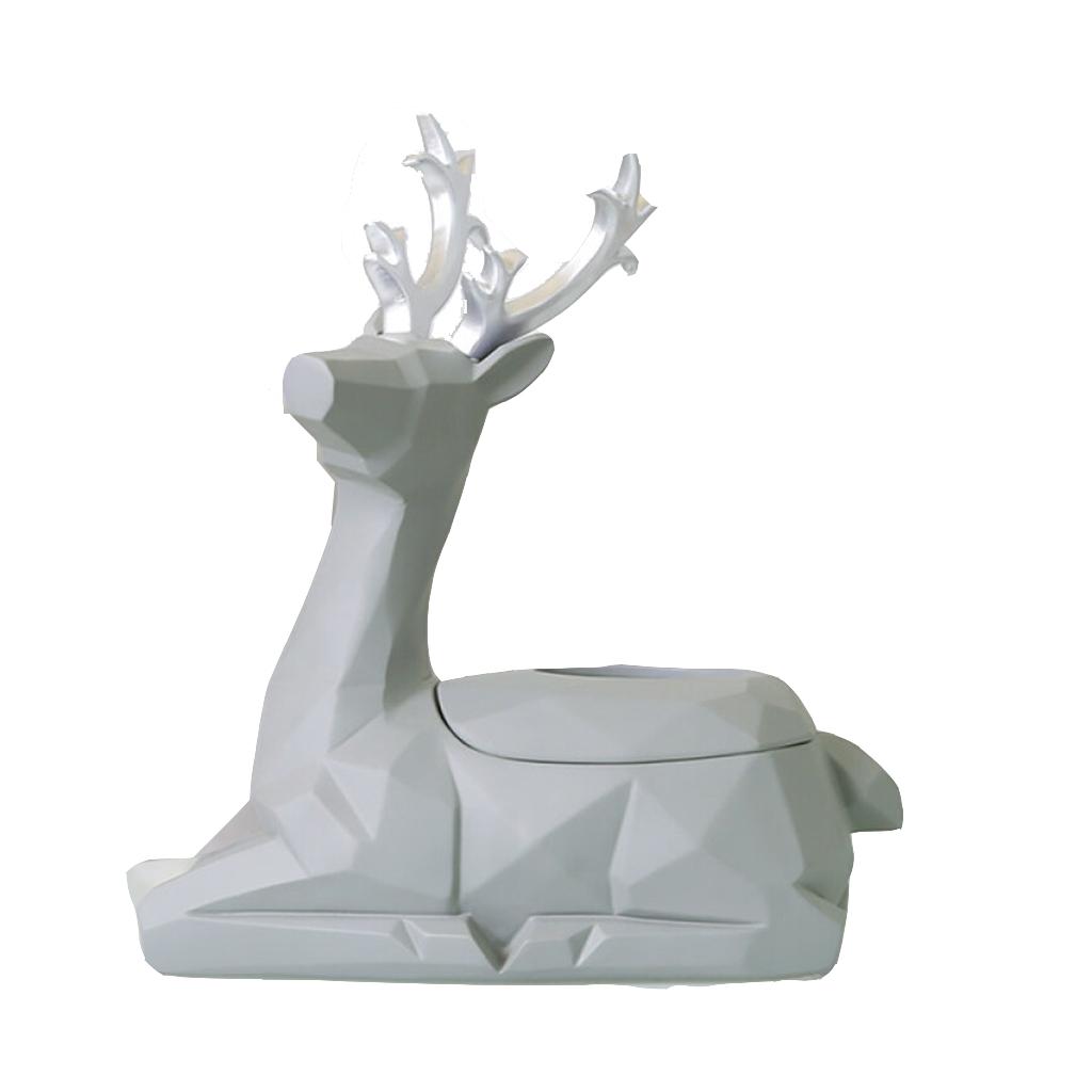 Cute Deer Shaped Tissue Box Holder, Napkin Holder Paper Case Gray