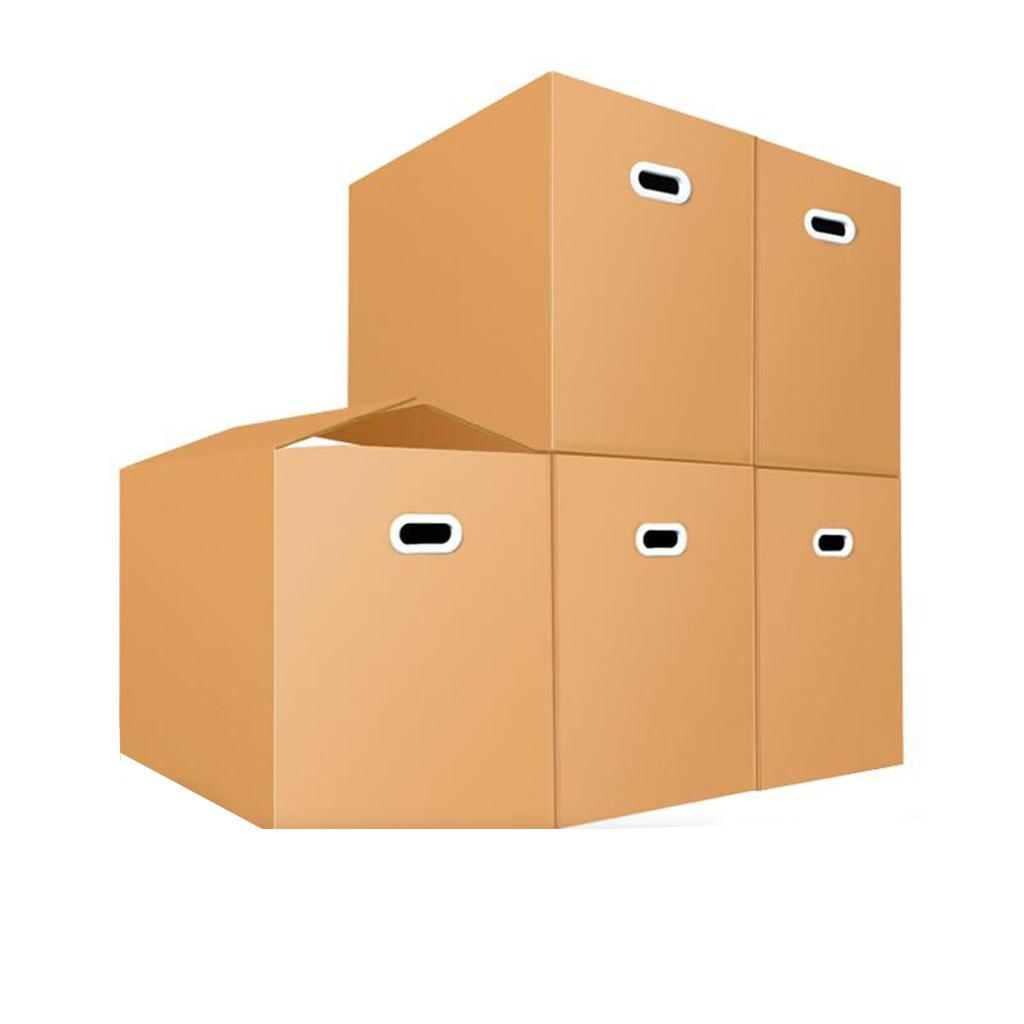 10pcs Large 50L Collapsible Cardboard Packing Moving Box with Lid and Handle