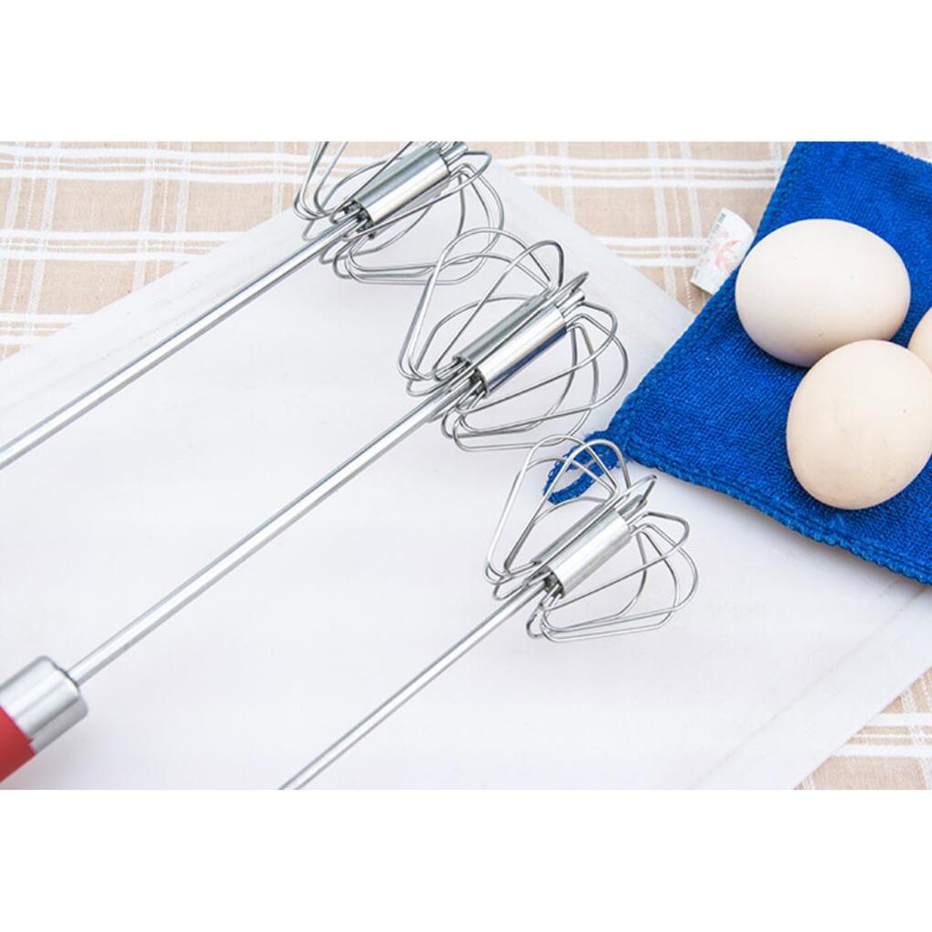 Stainless Steel Semi-Automatic Egg Beater  10Inch Blue