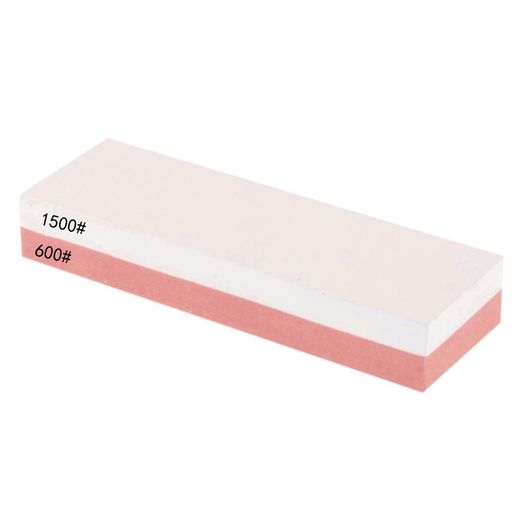 Double-Sided Whetstone Knives Sharpener Sharpening Stone 600 1500 Grit