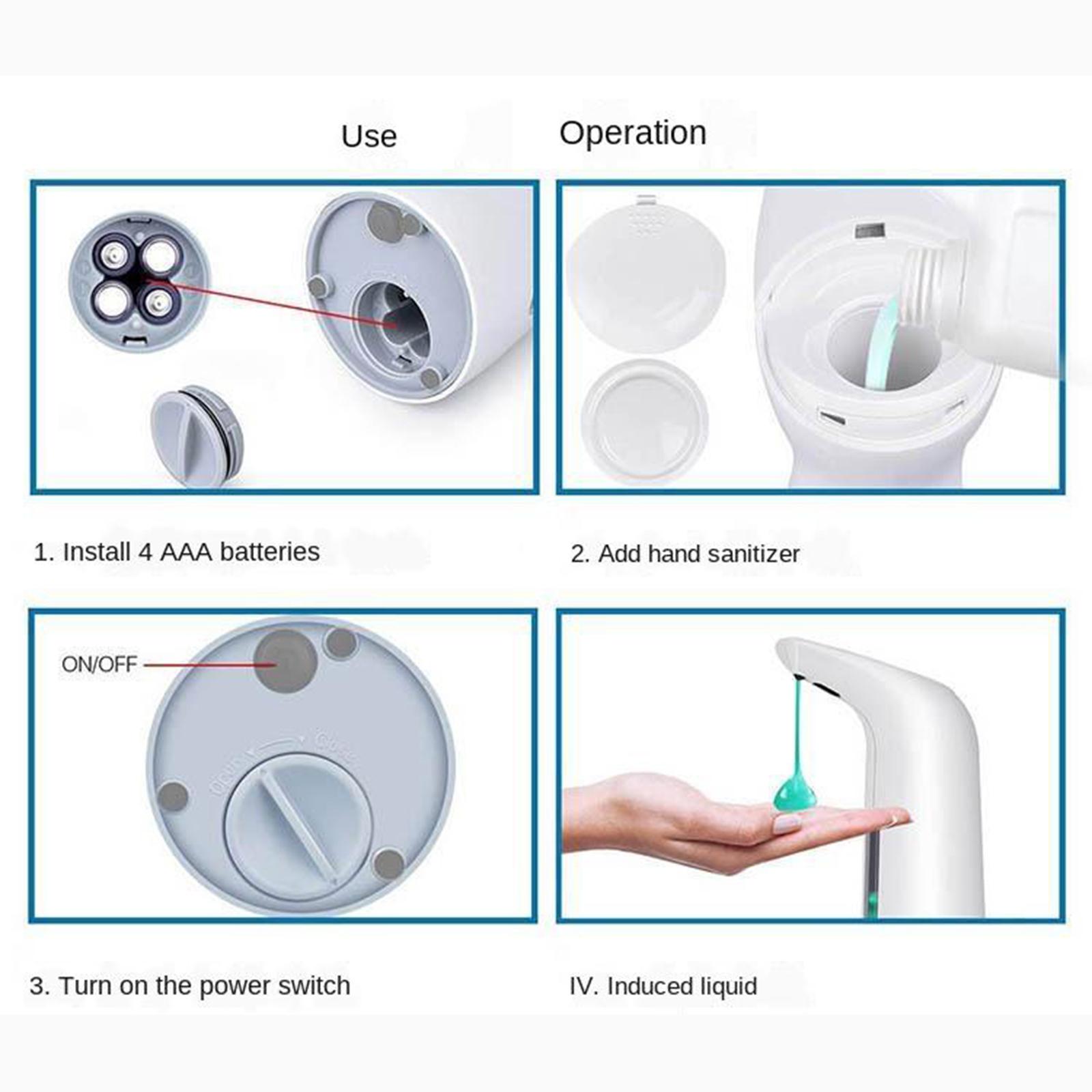 Automatic Soap Dispenser 400ML Capacity Touchless for Kitchen Hotel Golden