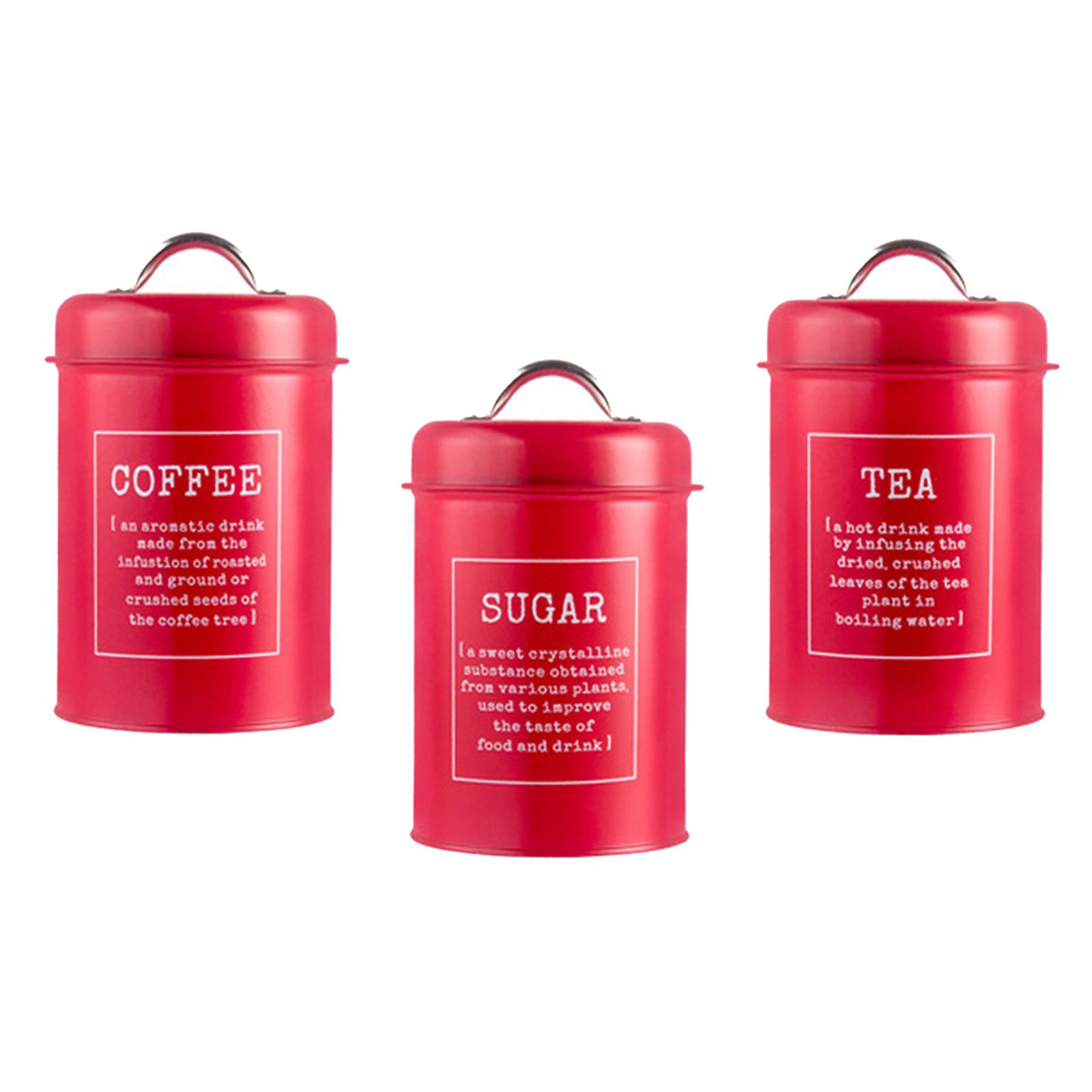 Storage Jars Set 3pc Red