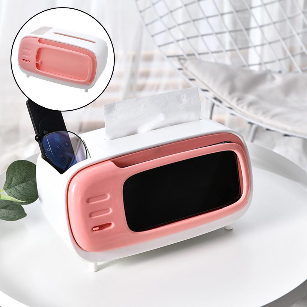 Multi-function Tissue Case Desktop Tissue Dispenser Storage Accessories Pink