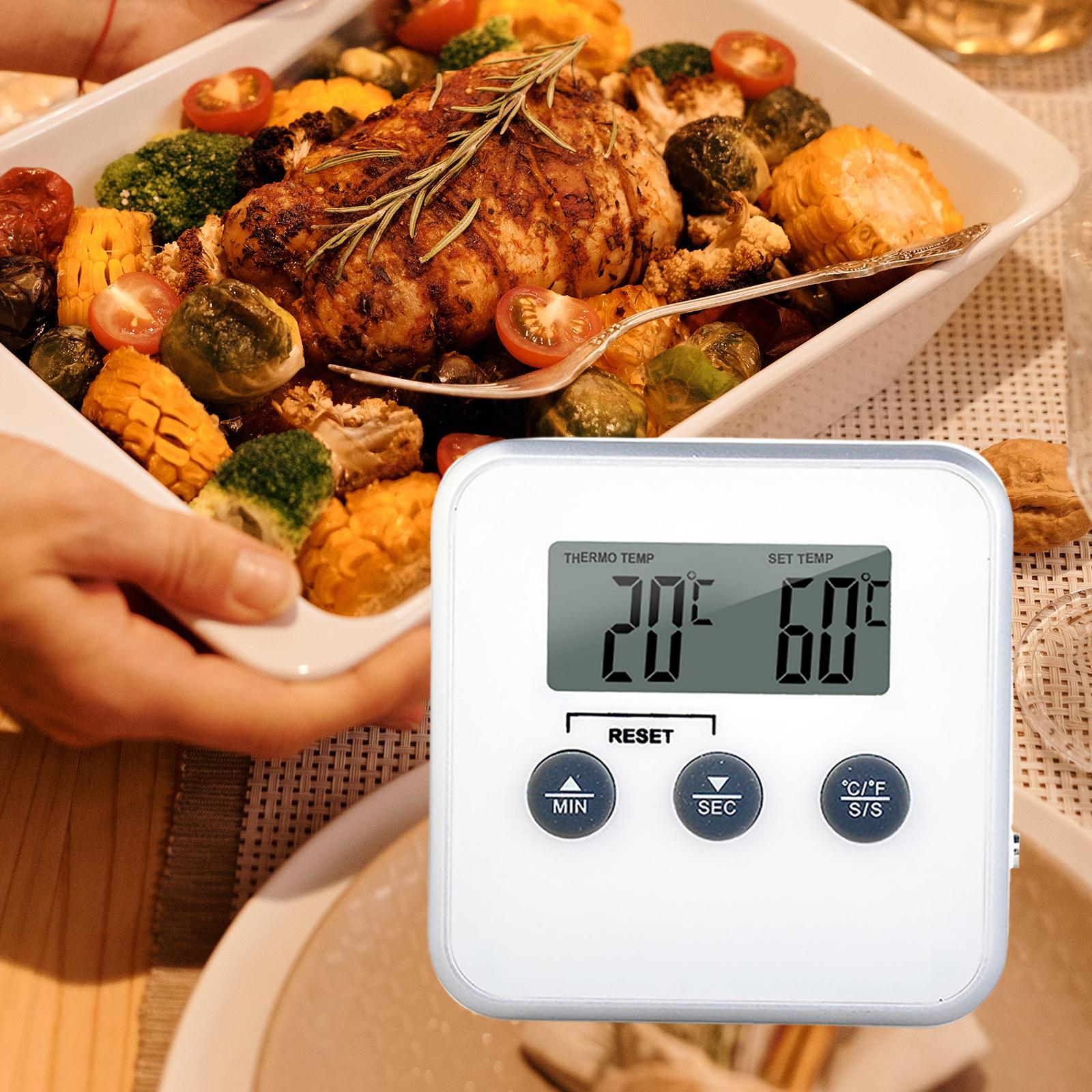 Food Meat Oven Cooking Food Digital Thermometer BBQ Temperature 1 Probe White