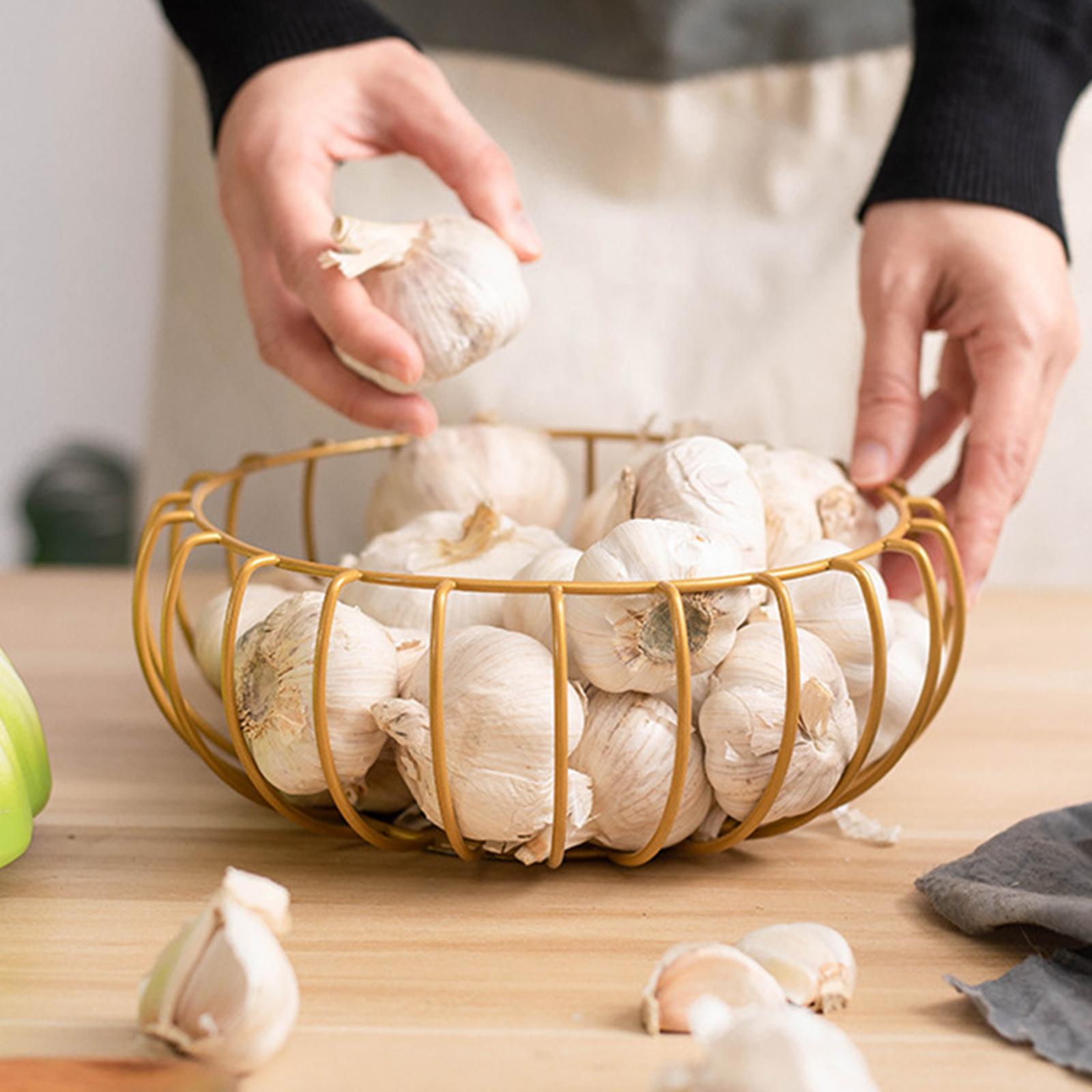 Metal Fruit Basket Bowl Rustproof for Vegetables Sundries Dinner Table Aureate