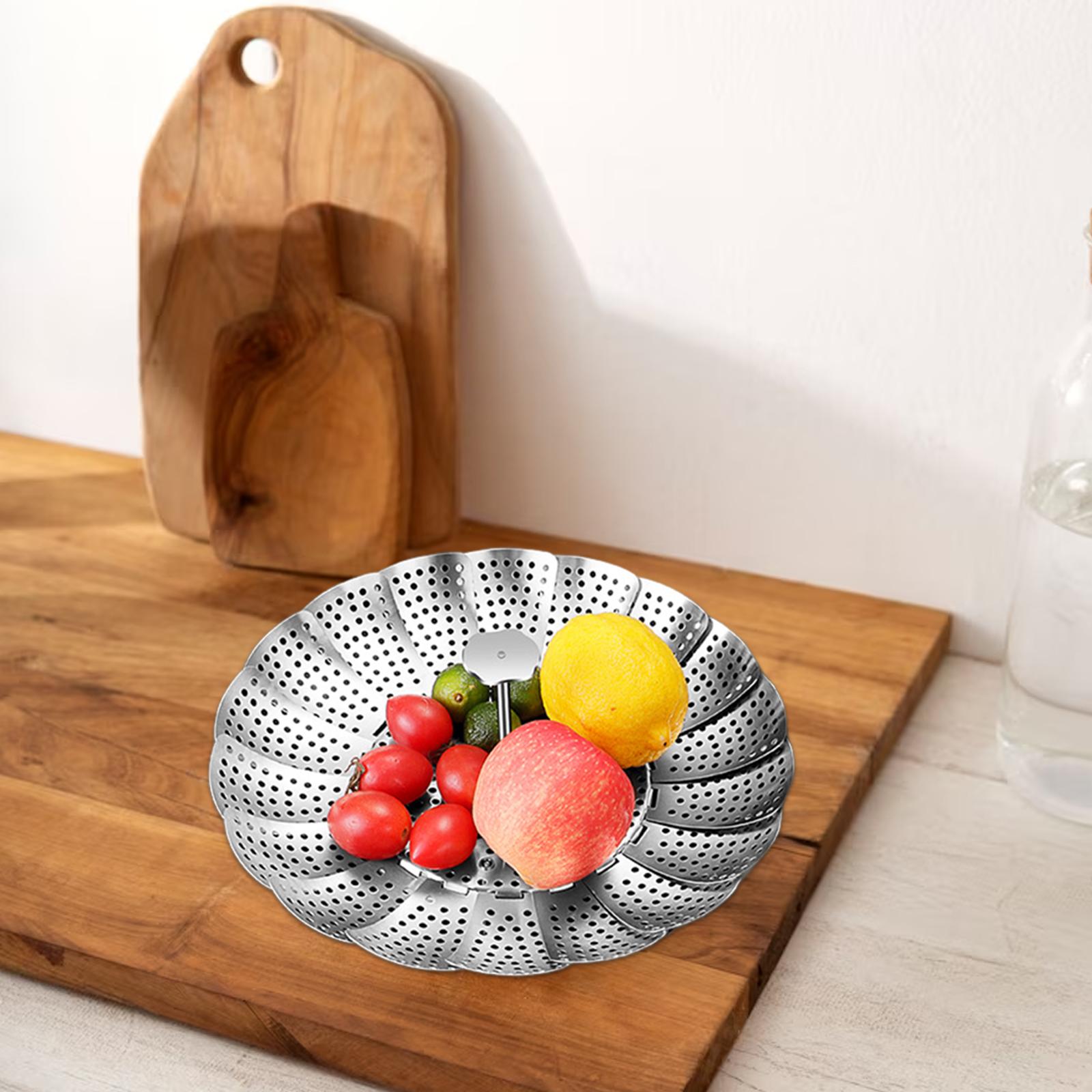 Veggie Vegetable Steamer Basket Non Scratch Collapsible Lotus Steamer Basket Large