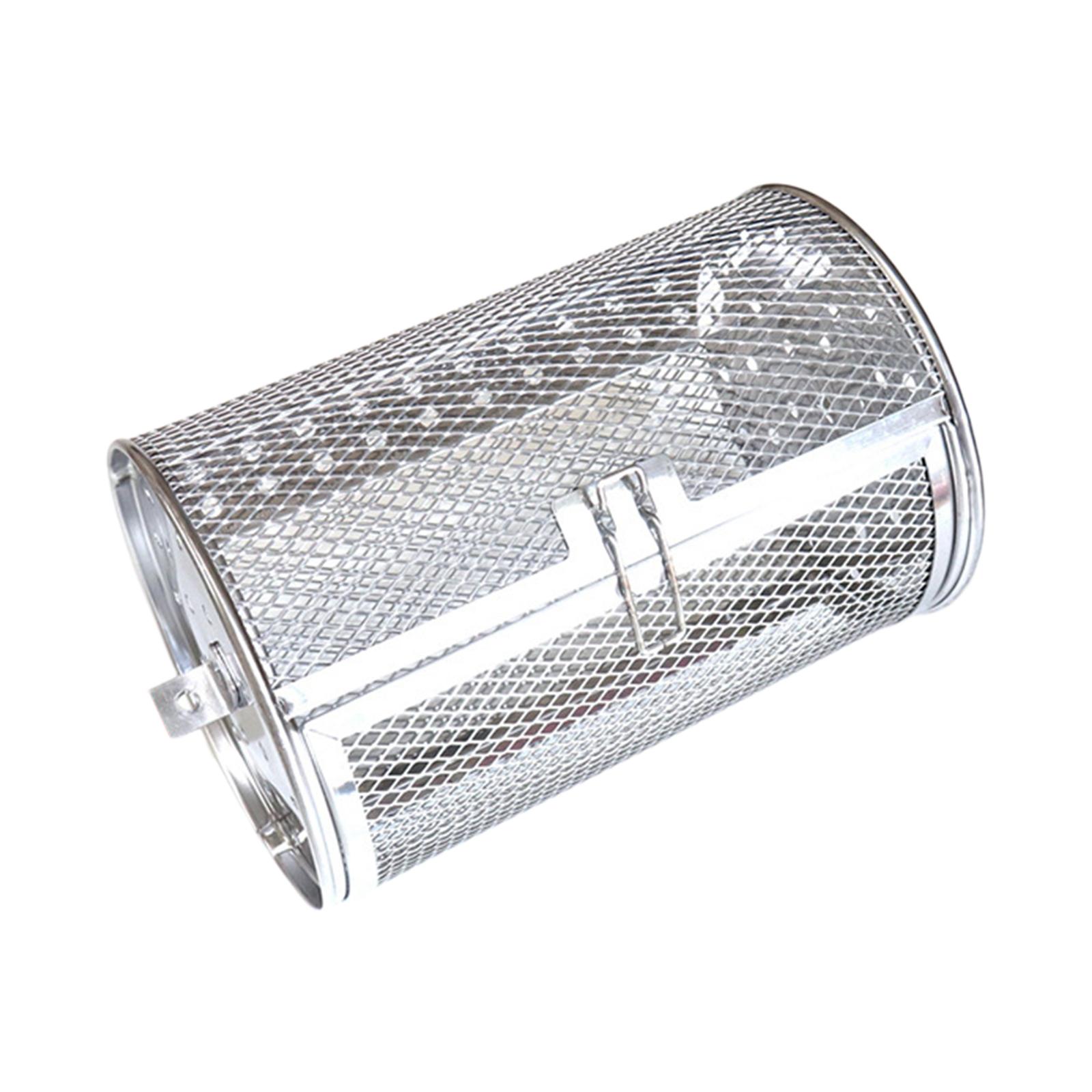 BBQ Rolling Grill Basket Stainless Steel for Baking Nuts Vegetables Barbecue