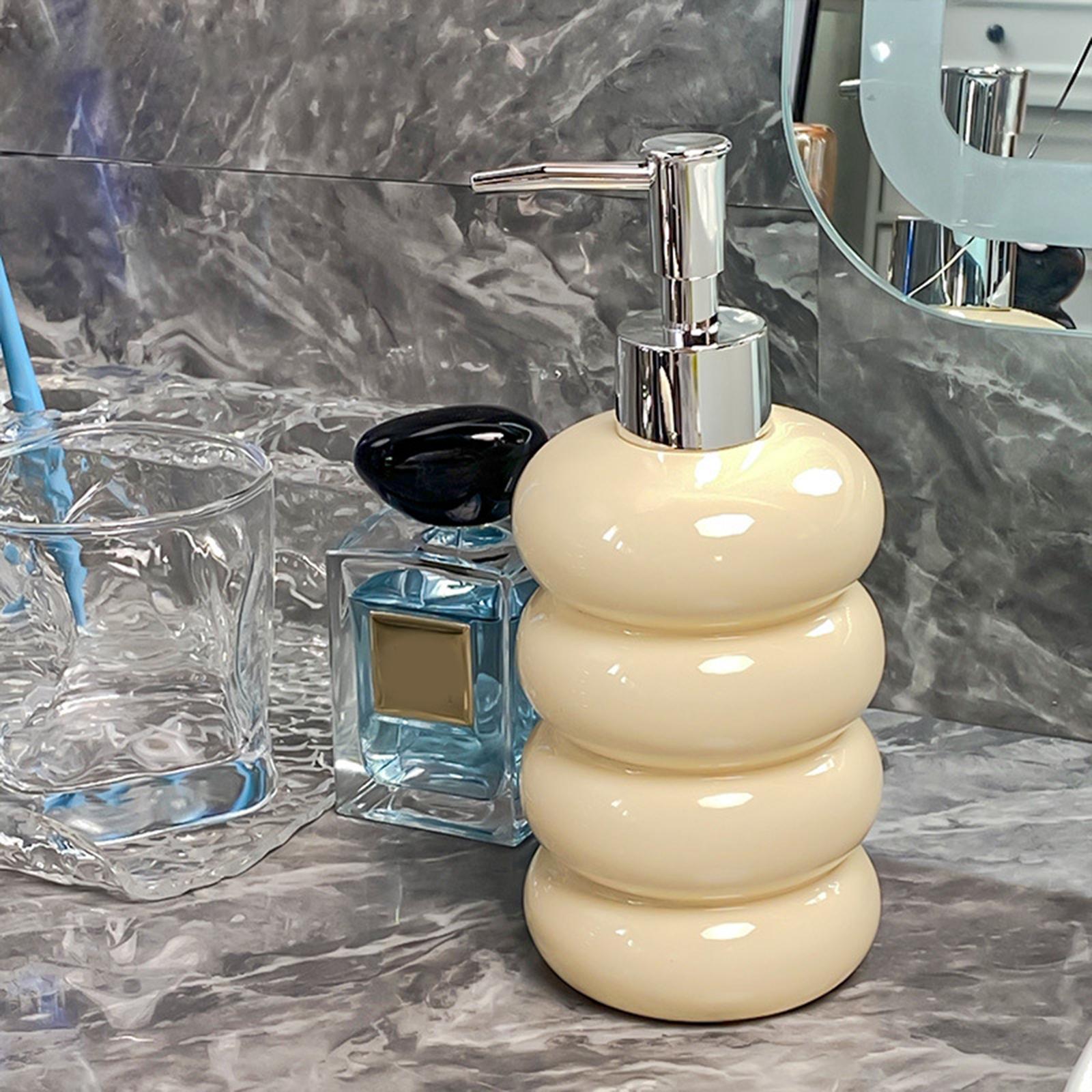 Soap Dispenser Bathroom Liquid Container for Kitchen Laundry Room Countertop Beige