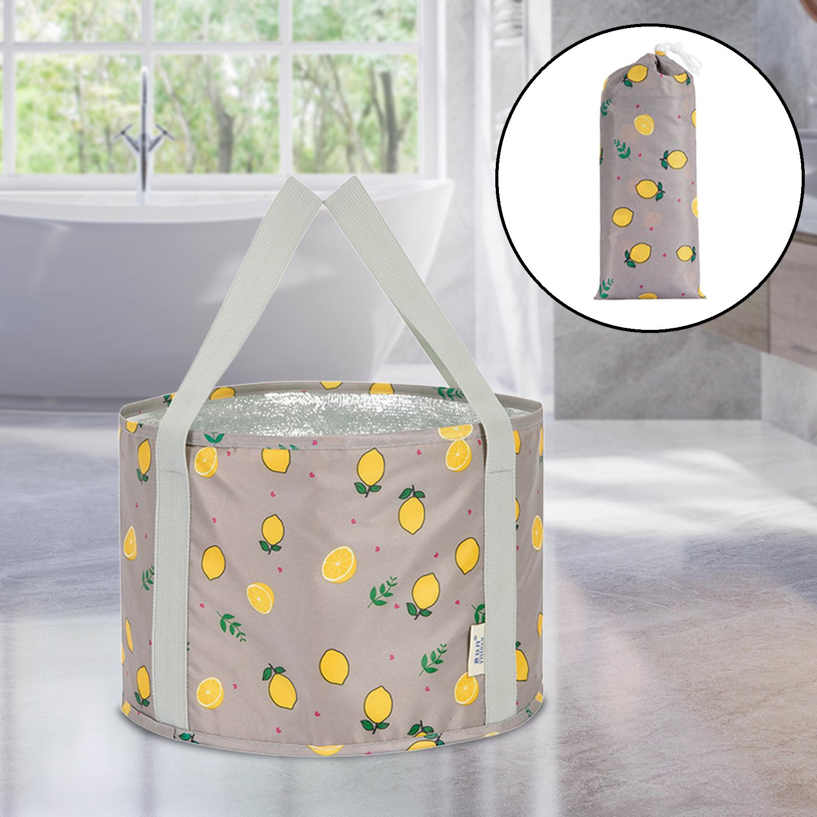 Water Bucket Home Travel Multipurpose Foldable Foot Soak Tub Gray