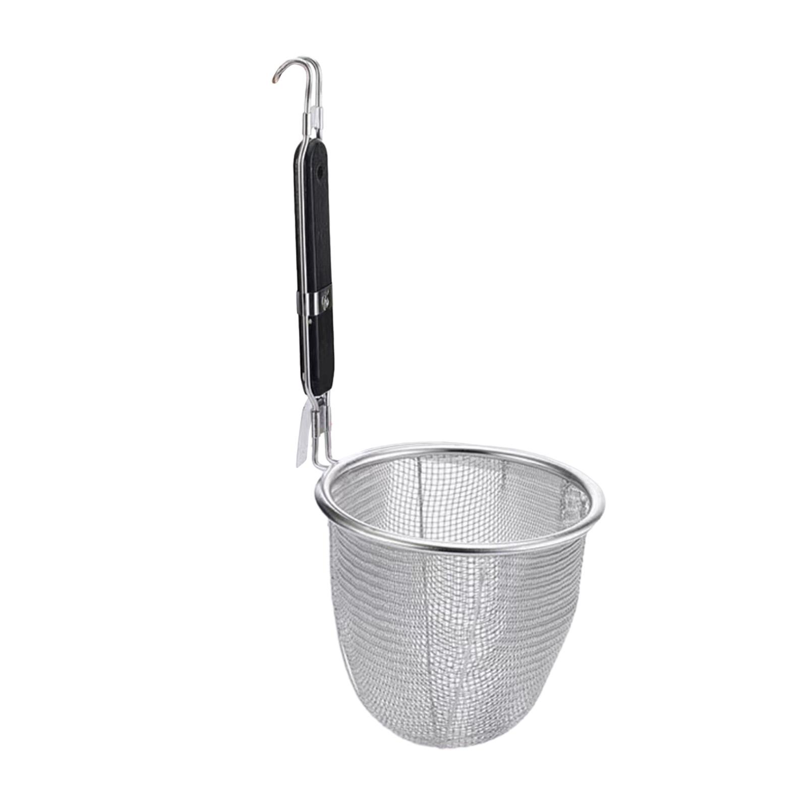 Stainless Steel Spaghetti Strainer Kitchen Mesh Strainer for Noodles Rinsing