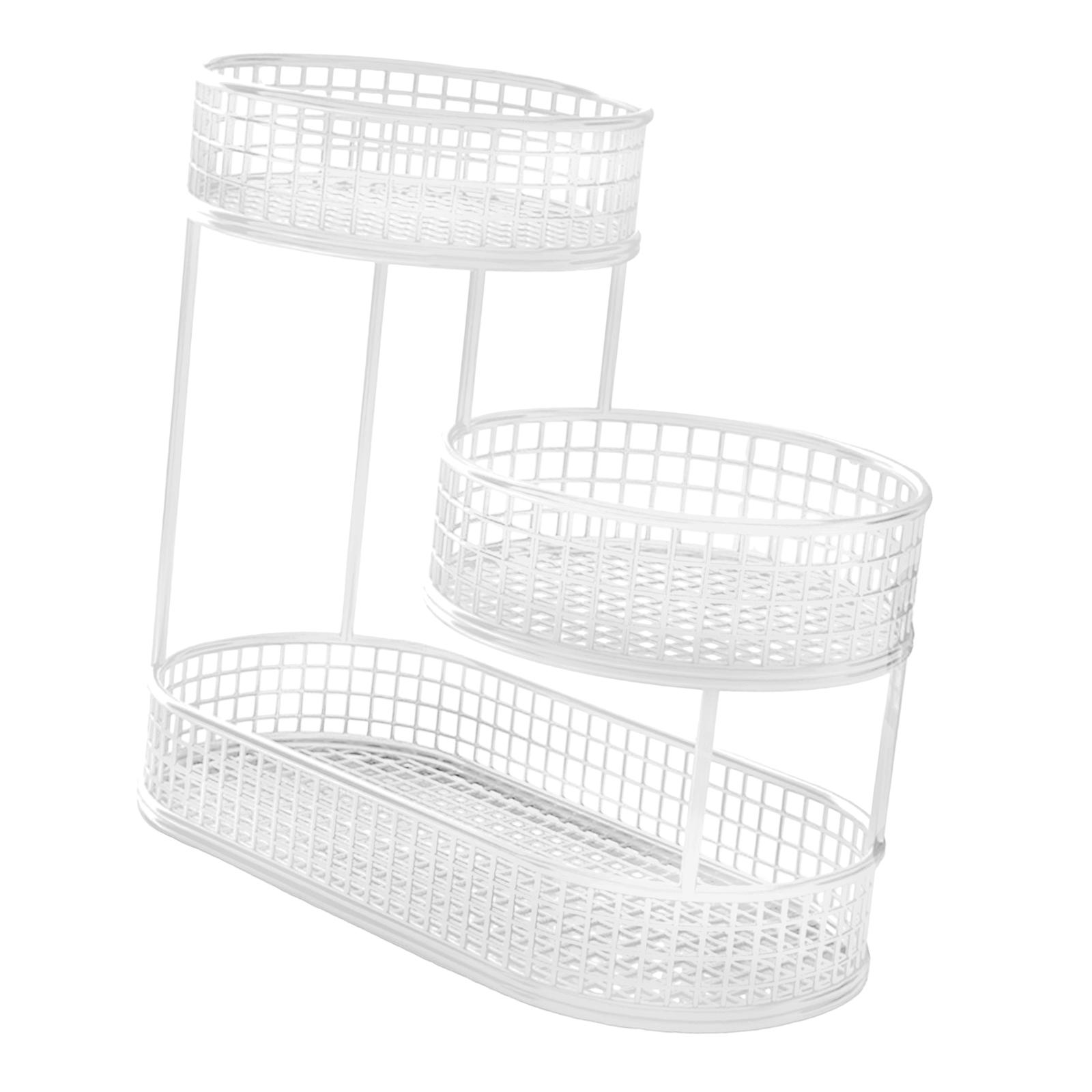 Fruit Basket Wrought Iron White