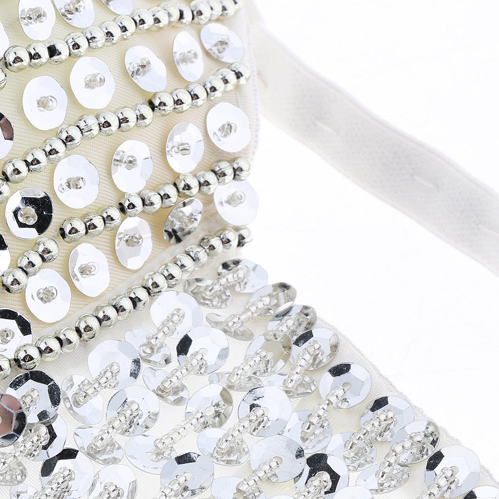 Belly Dance Beaded Bra Sequins Tassel Top Sexy Dancing Singer Costumes Silver