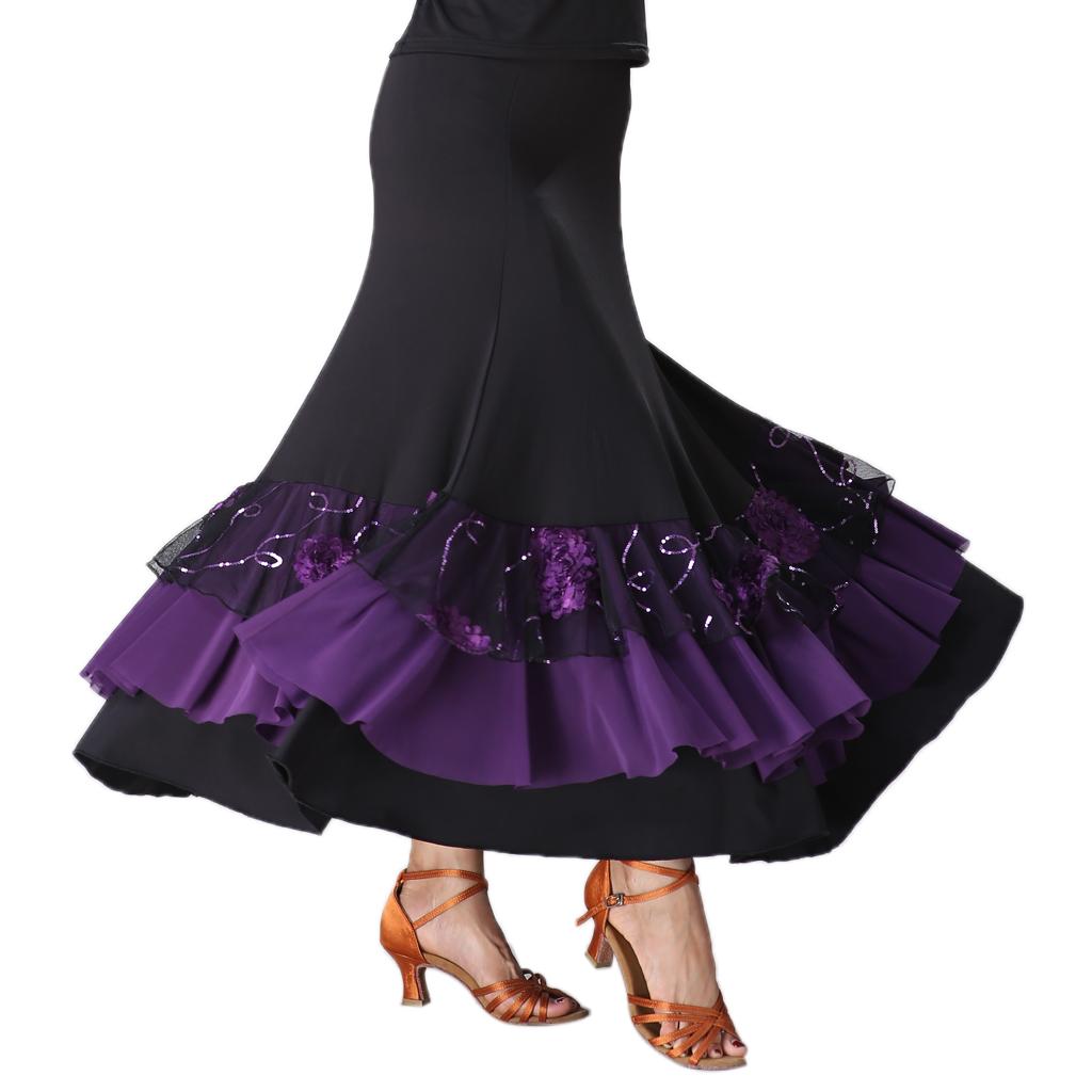 Women Ballroom Latin Tango Dance Skirt Practic