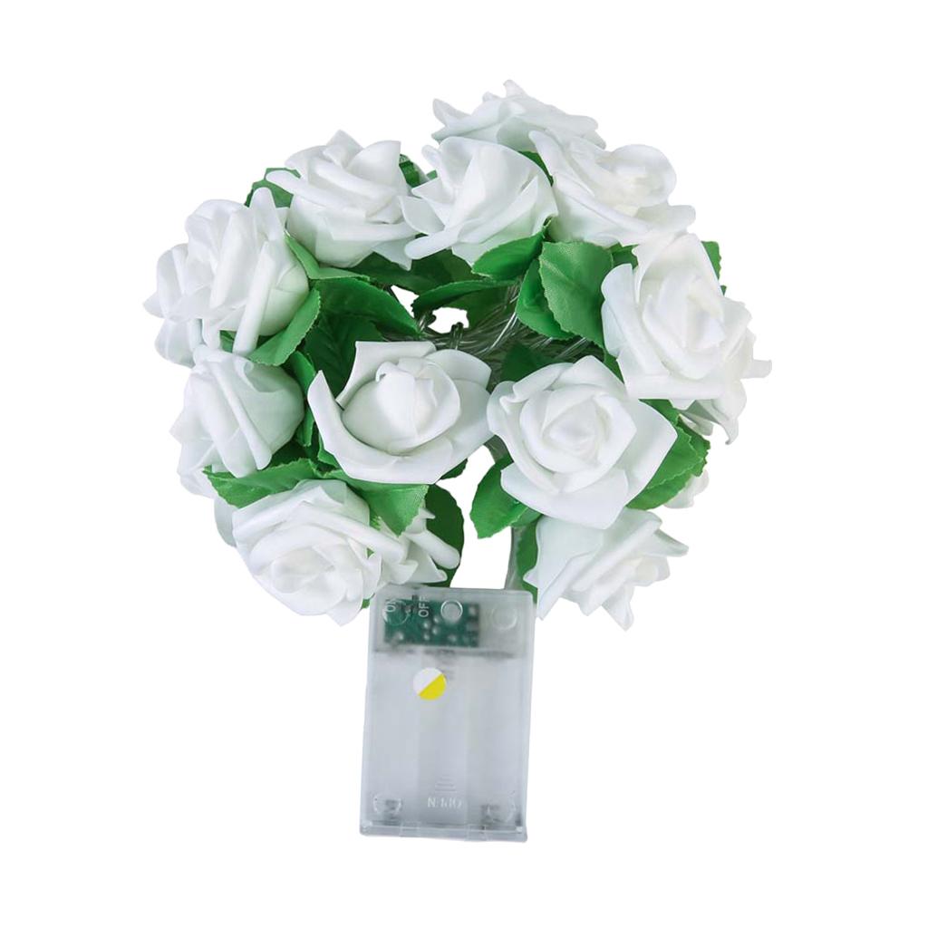 20led Battery LED Rose Christmas Lights Holiday String Lights Pink