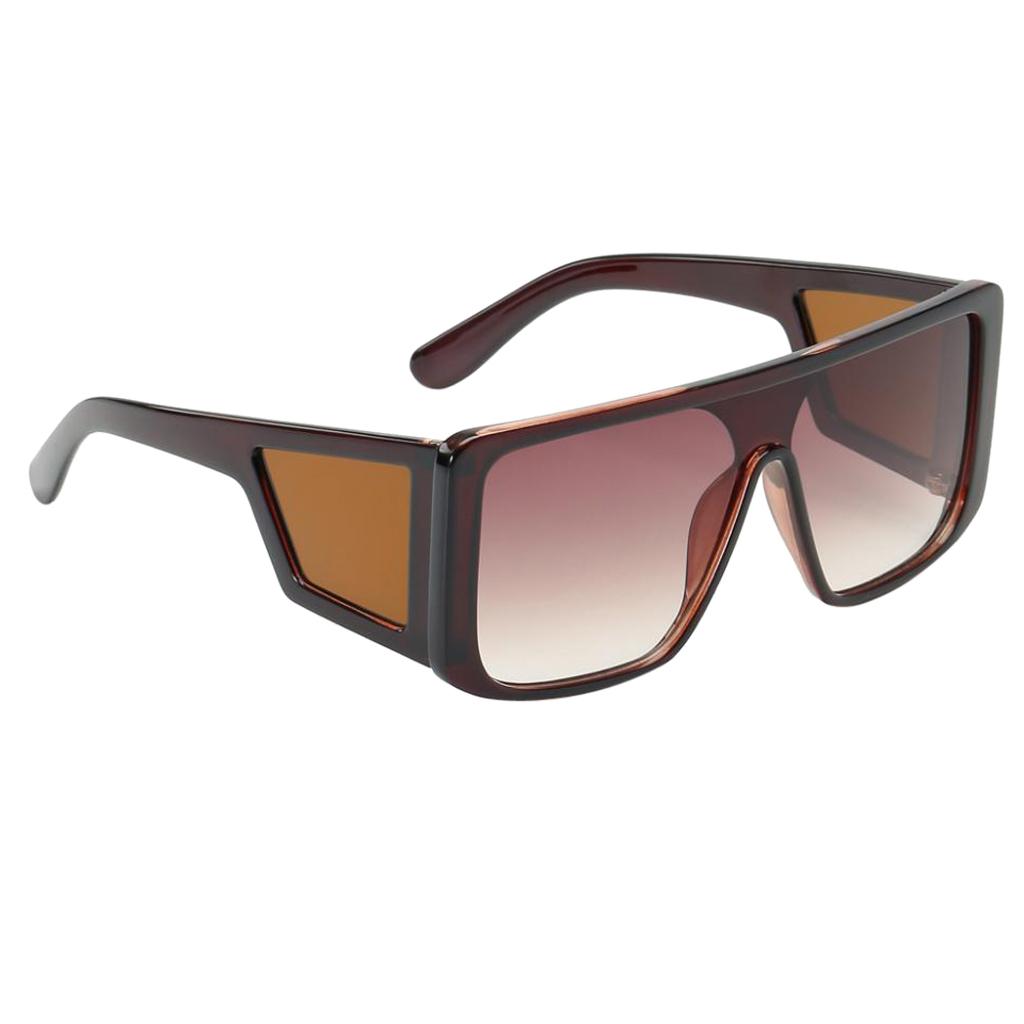 Chic Oversize Sunglass Side Shield Protection Reflective Large Frame