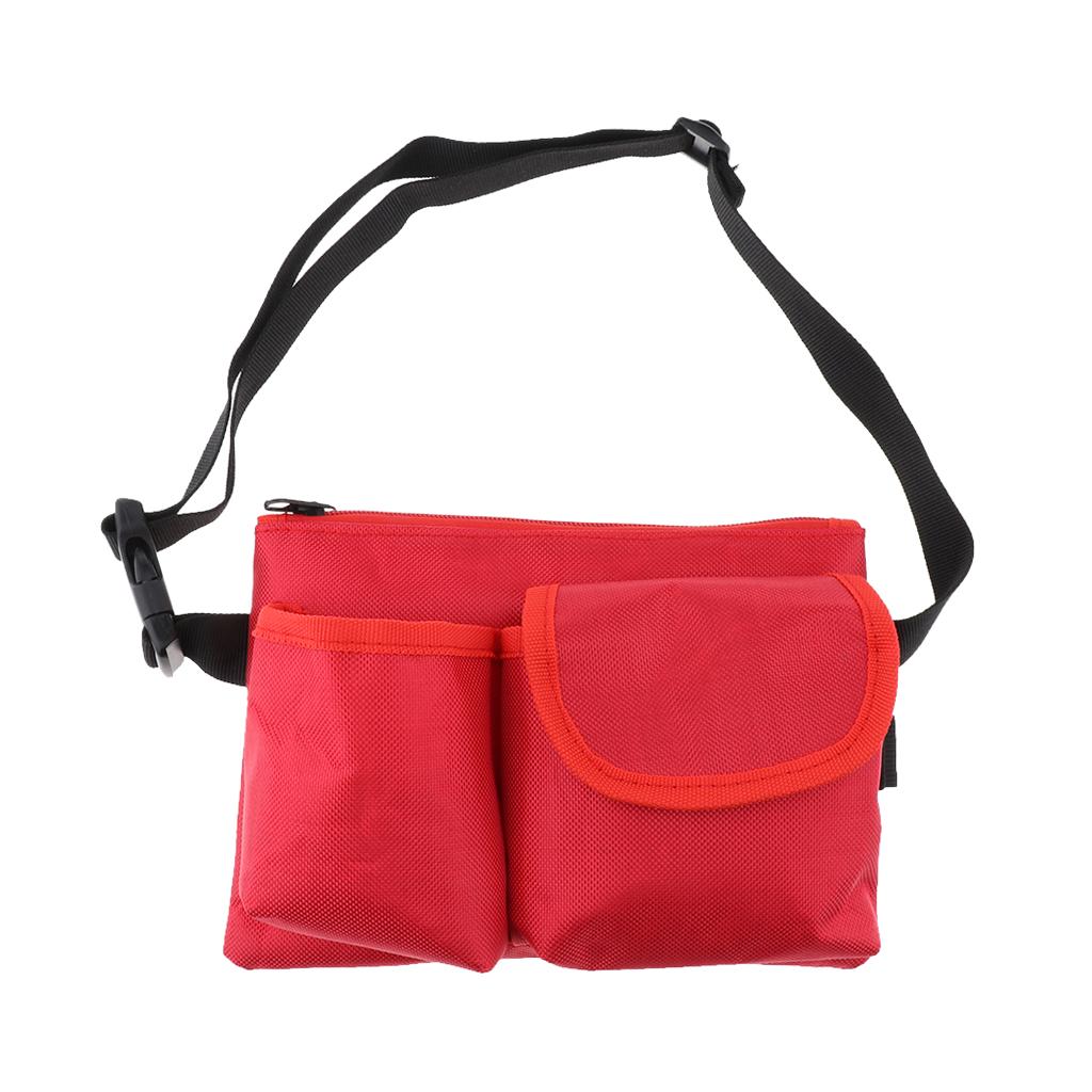 Heavy Duty Waist Belt bag Adjustable Tool Bag Waterproof Hip Bum Pouch Red