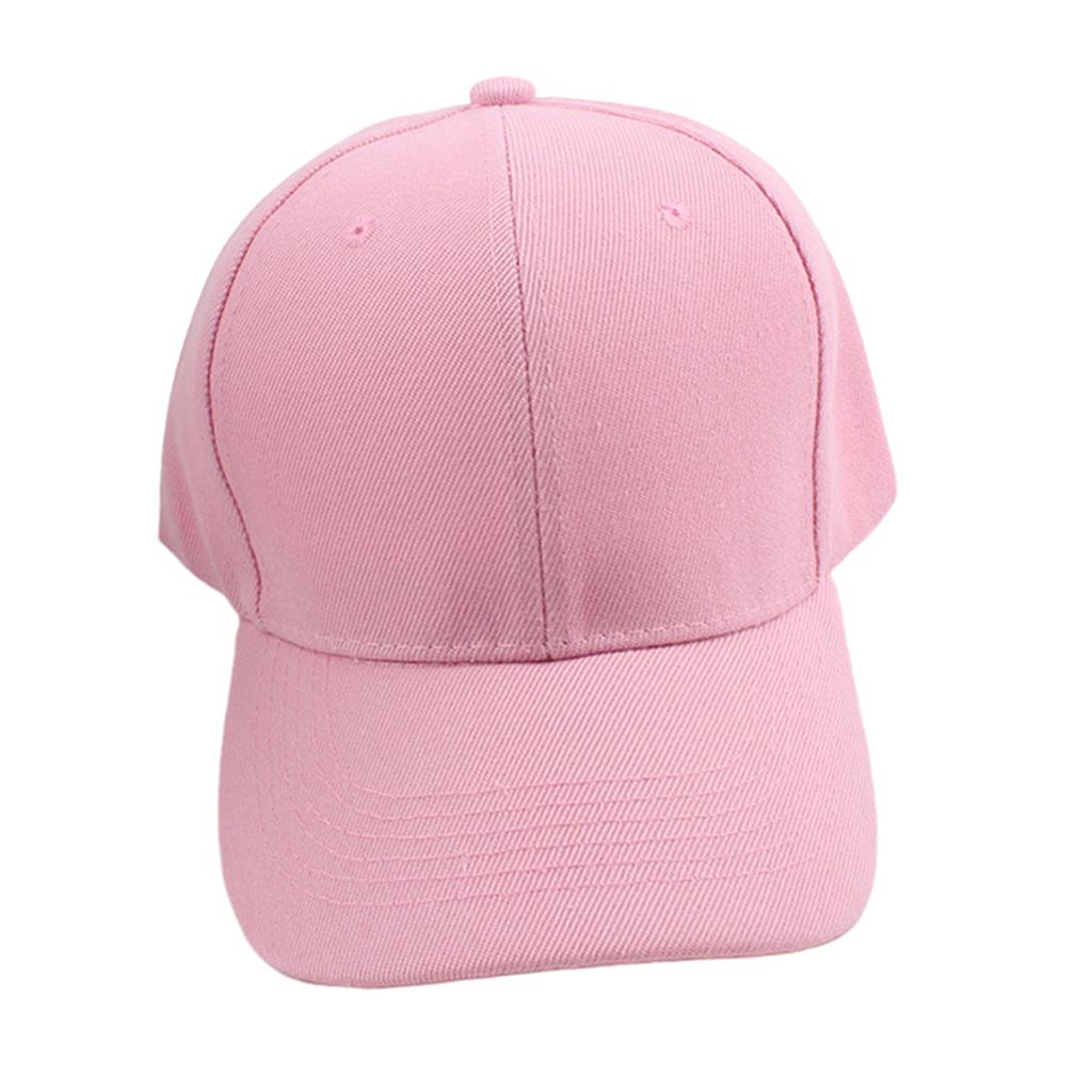 Curved Basketball Cap Hiphop Causal Snapback Golf Peaked Sun Hat Pink