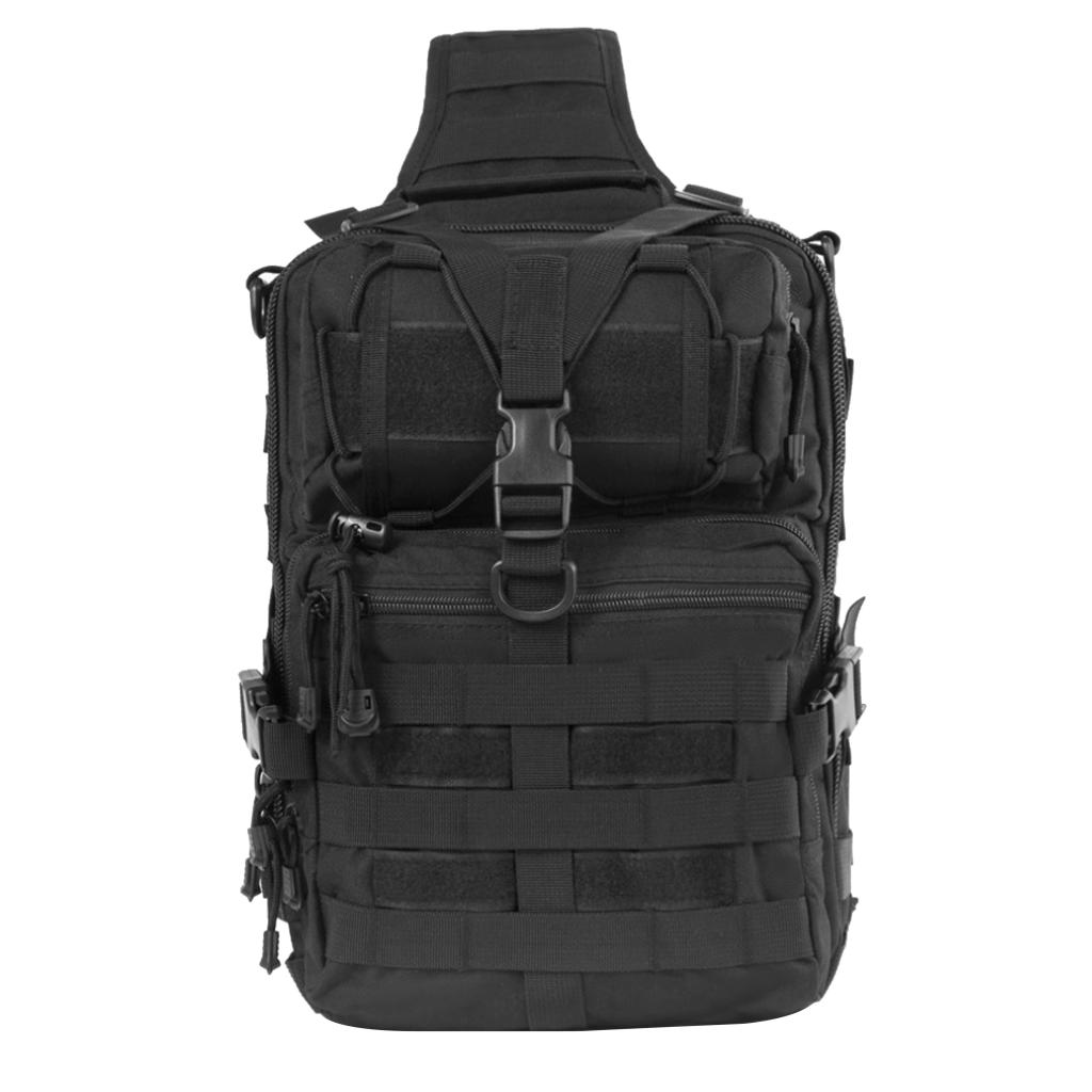 Outdoor cycling molle crossbody bag Black