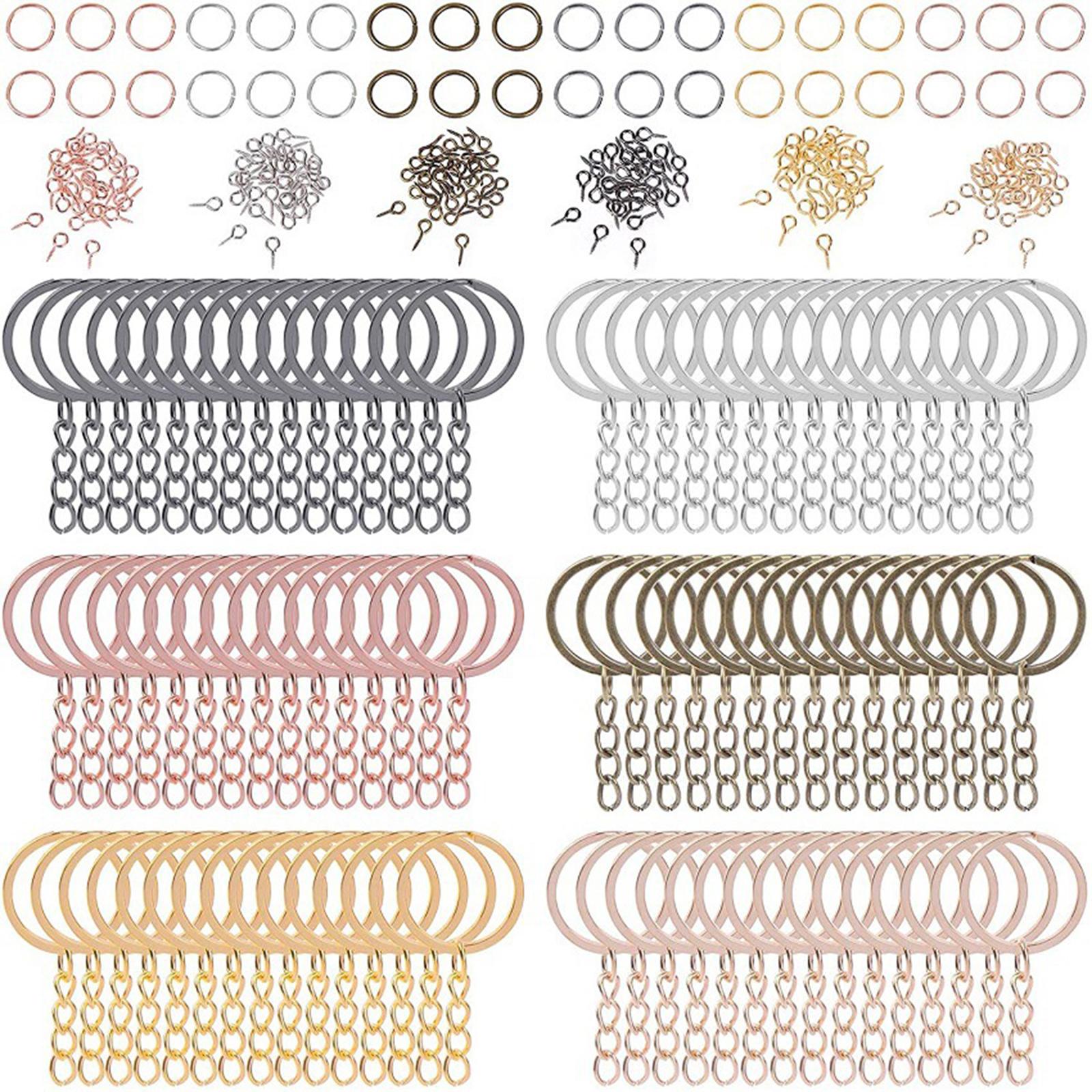 2x450Pcs Keyring Keychain Key Chain Supplies Jump Rings DIY Connector Split