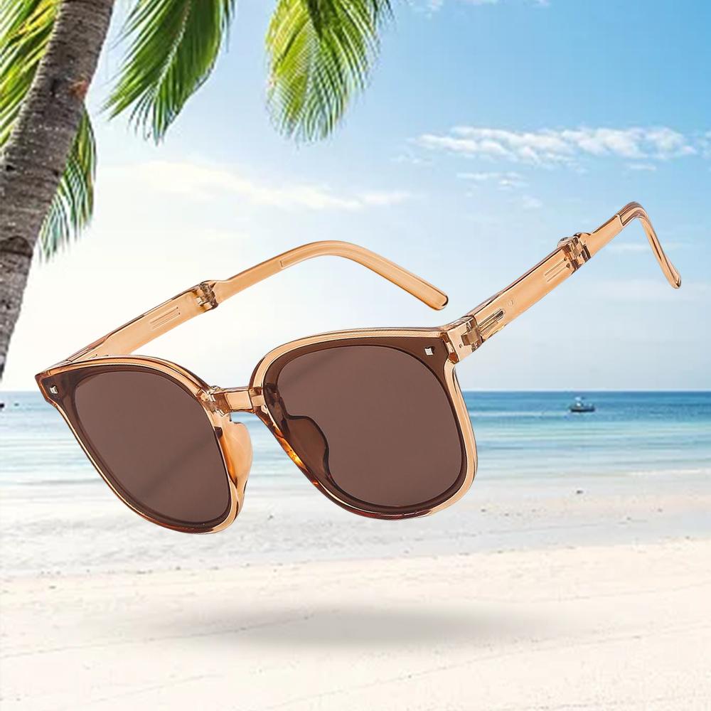 Foldable Sunglasses Beach Summer Driving Glasses Women Men Lightweight Frame