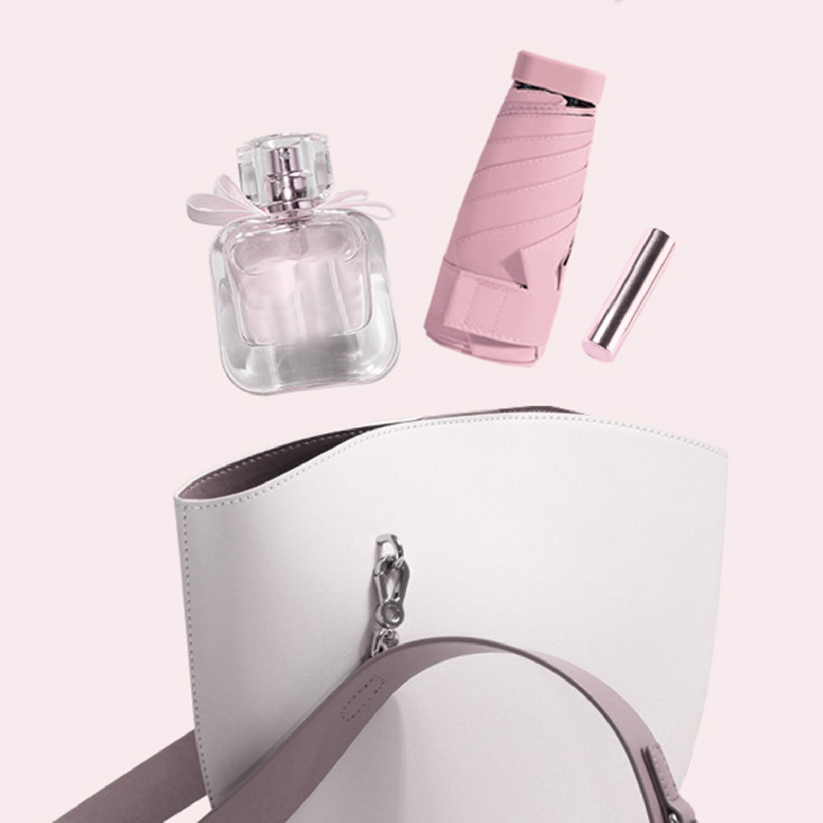 Travel Umbrella Sun Protection Portable Rain Umbrellas Golfing Hiking Riding Pink