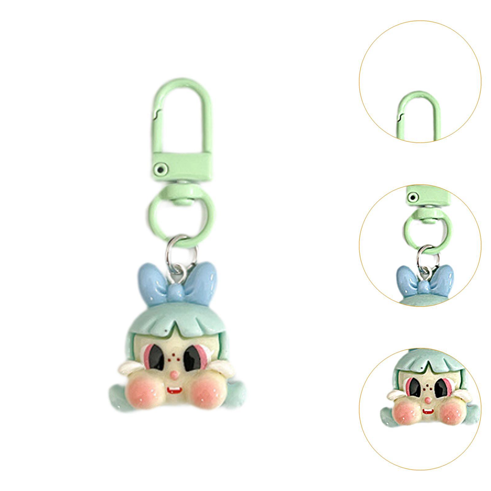 Cartoon Keychain Ornament Hanger Backpack Charm for Birthday Gifts Traveling Blue