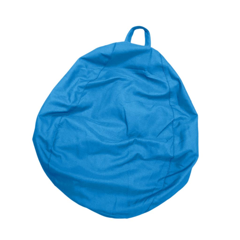 FANSU Sitzsack Bezug Marineblau 80x90cm - Baumwolle-Leinen Waschbar Ohne Füllung
