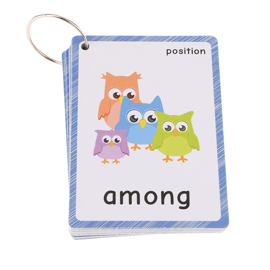 Preschool Educational Sight Word Flash Cards Position 36 Pieces