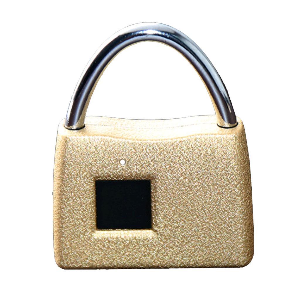 Universal Smart Fingerprint Padlock Anti-theft Frosted Lock frosted golden