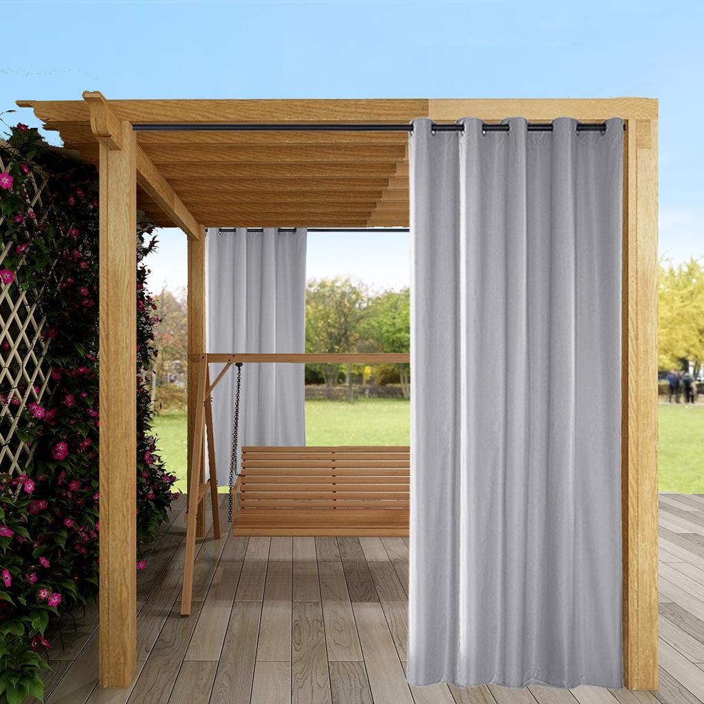 Indoor Outdoor Curtains Gray_54x84inch