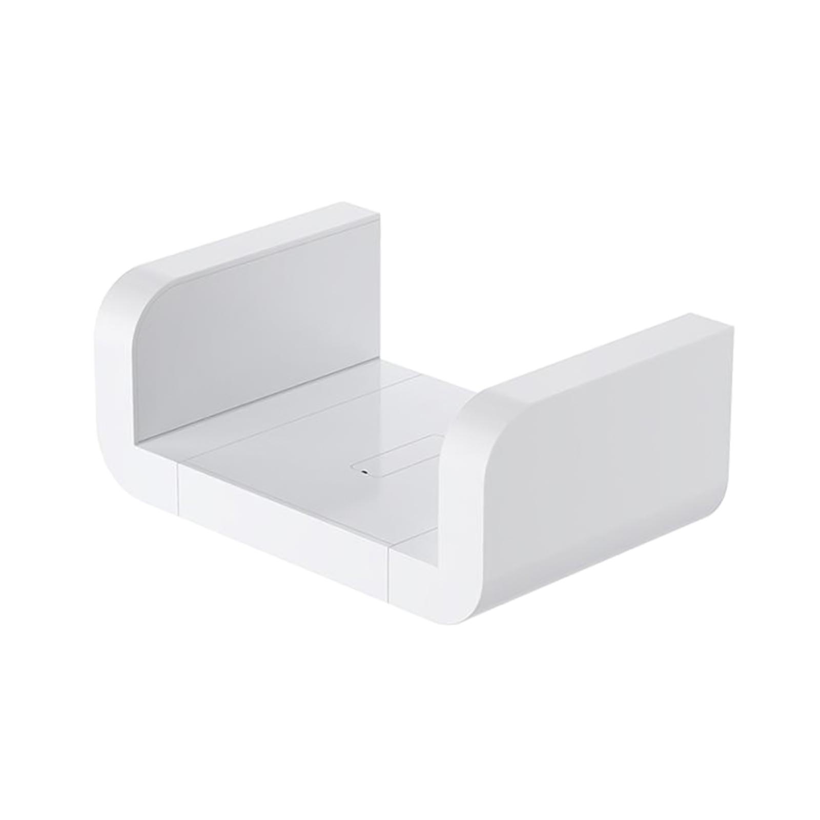 2xFloating Wall Shelves White U Shaped for Bathroom Display Organizer 17cm