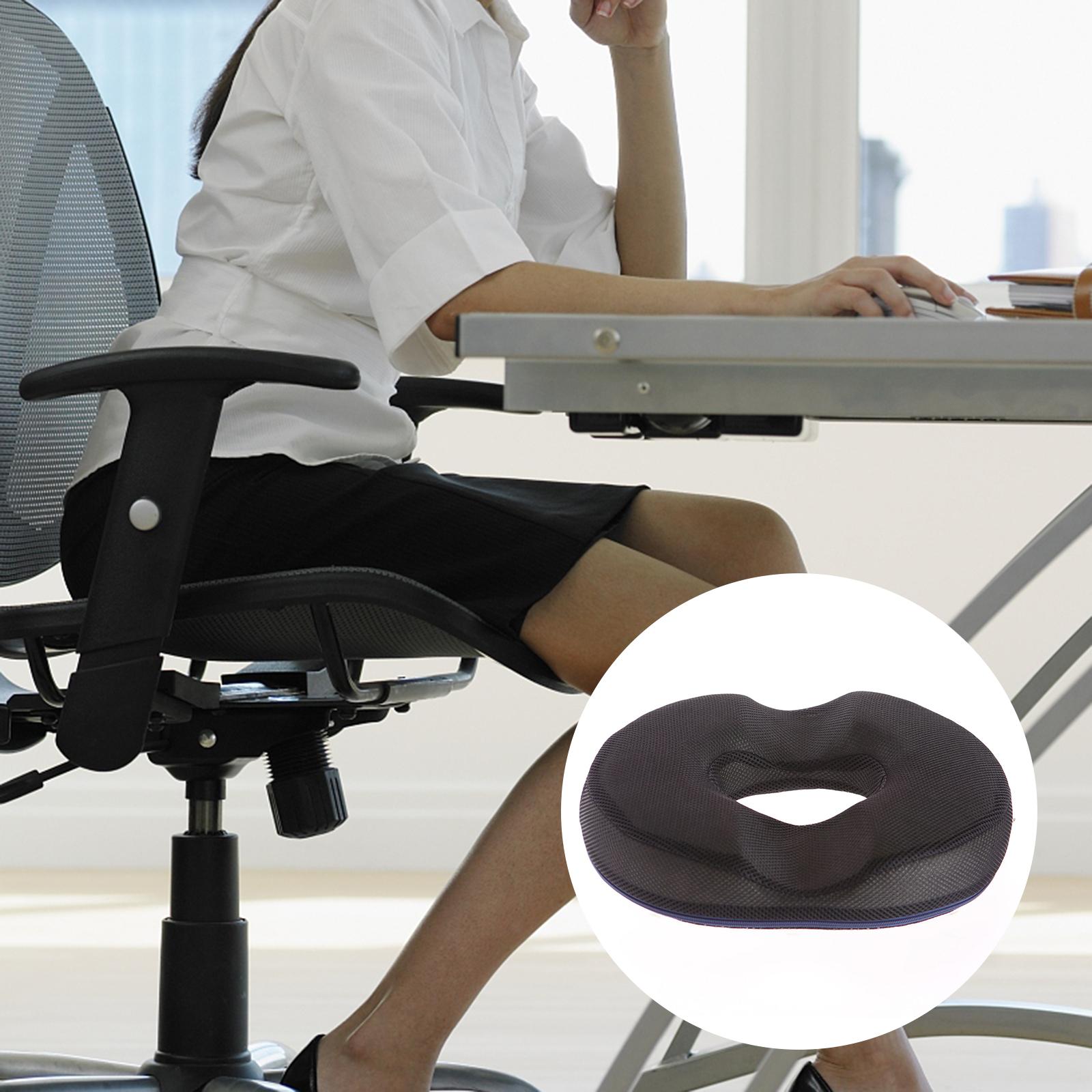 Donut Pillow Hemorrhoid Seat Cushion Black A