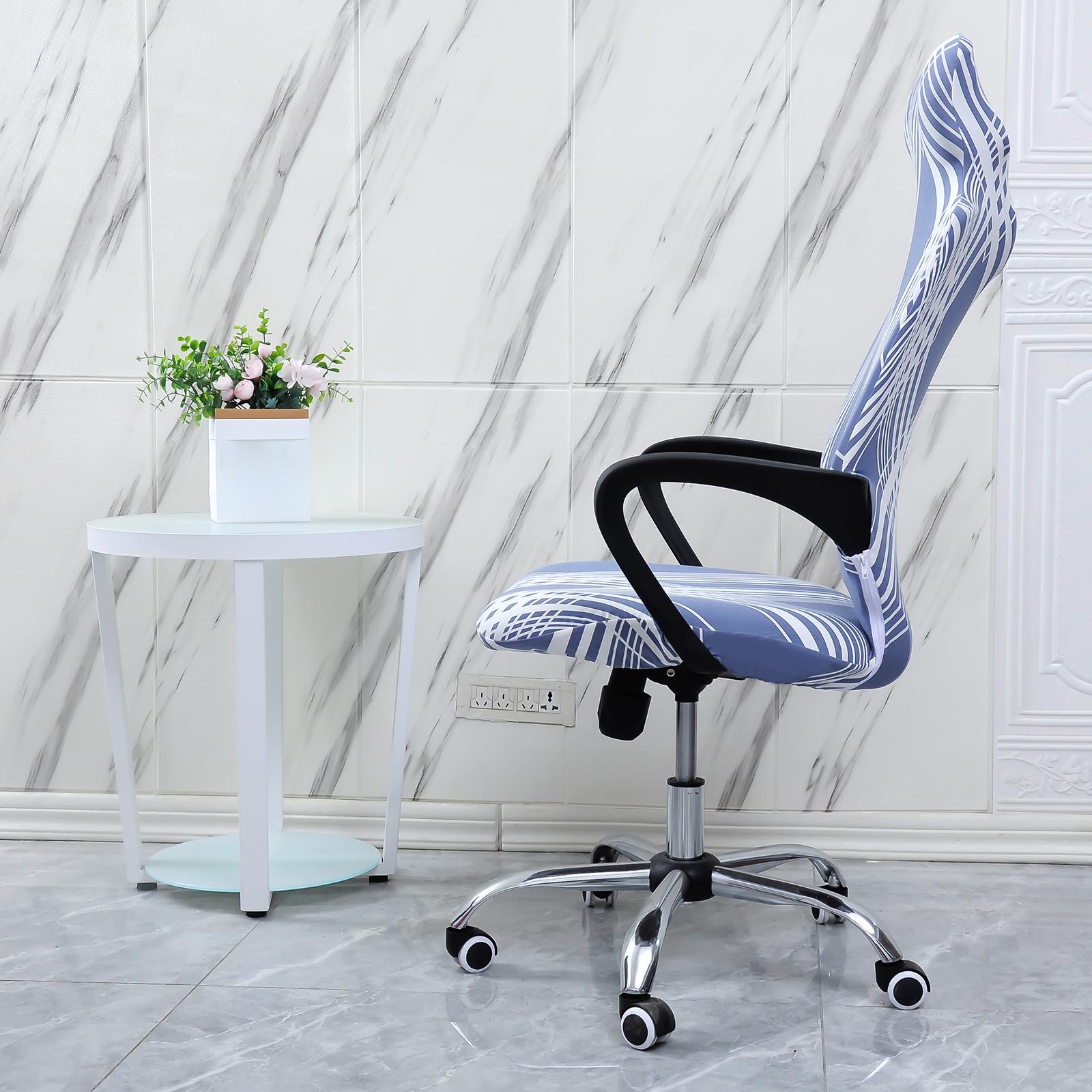 Elastic Office Chair Covers Seat Cover Boss Chair Cover Blue 