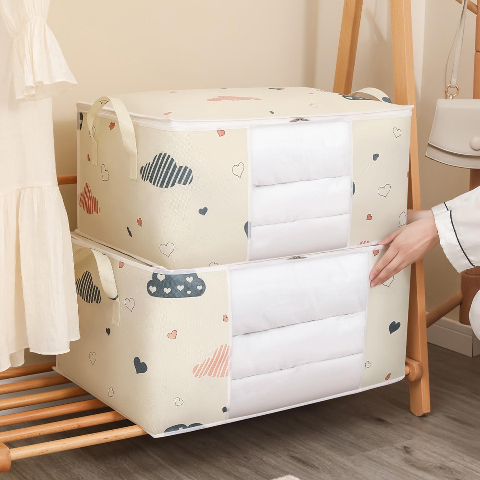 2x Clothes Storage Bag Organizer Blankets Bedding Luggage Bins Box Container