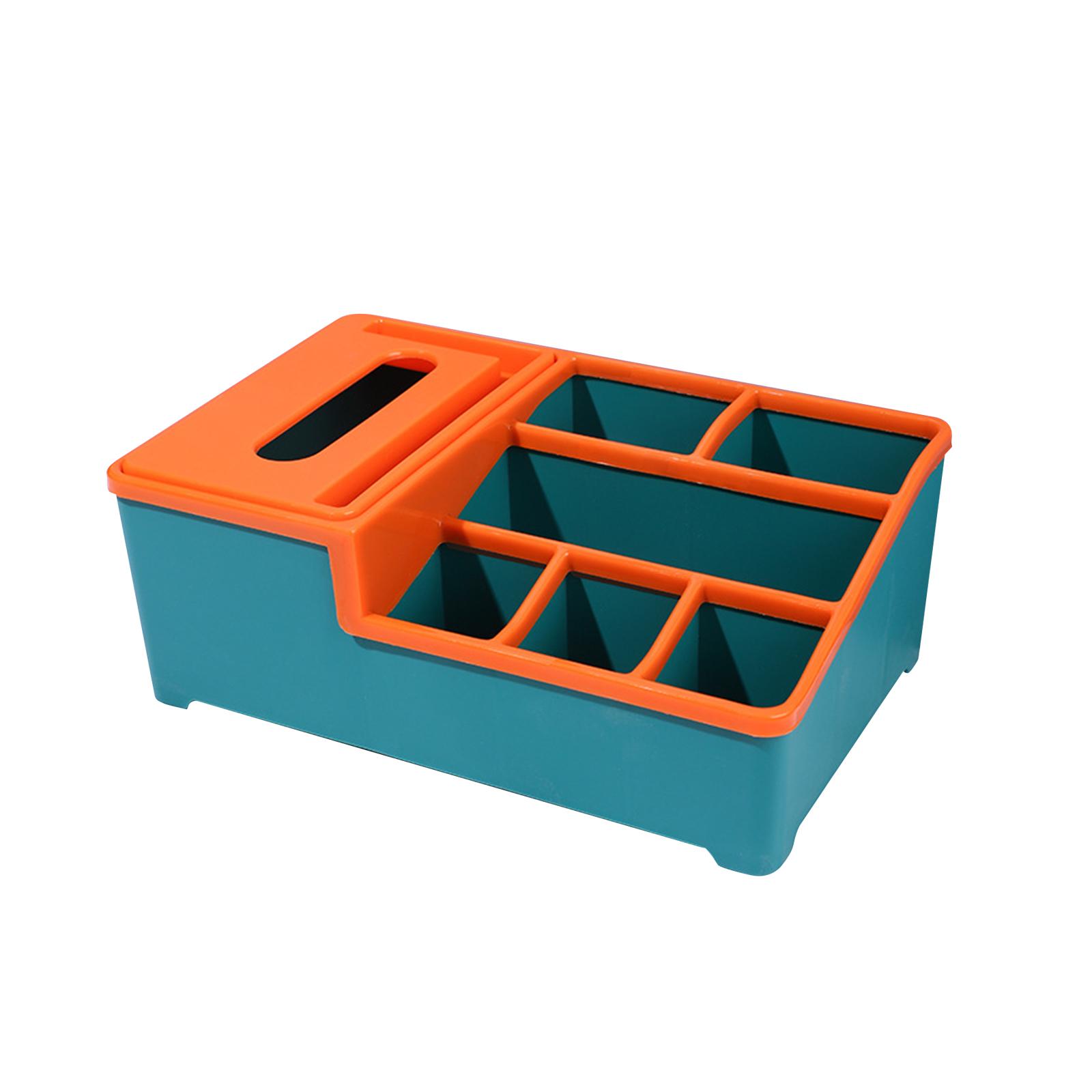 Tissue Box Holder Caddy Multifunction Container for Dresser Desk Green