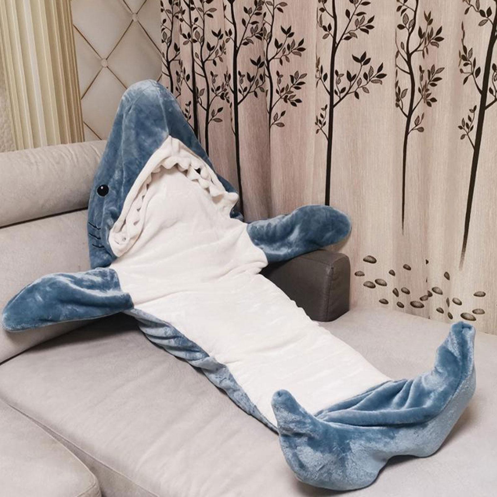 Shark Blanket Wearable Nightdress Nightgown Comfortable Animal Shark Pajamas S