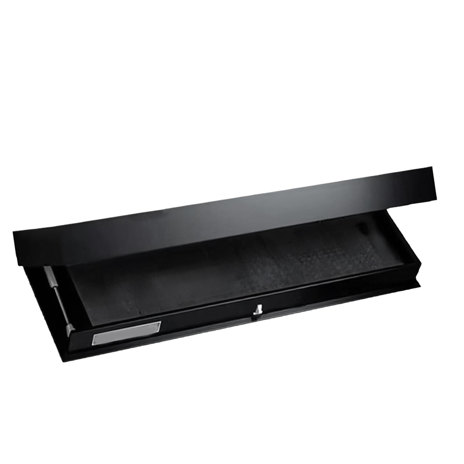 Wall Floating Shelf with Compartment Home Decor for Apartment Bedroom Office Black