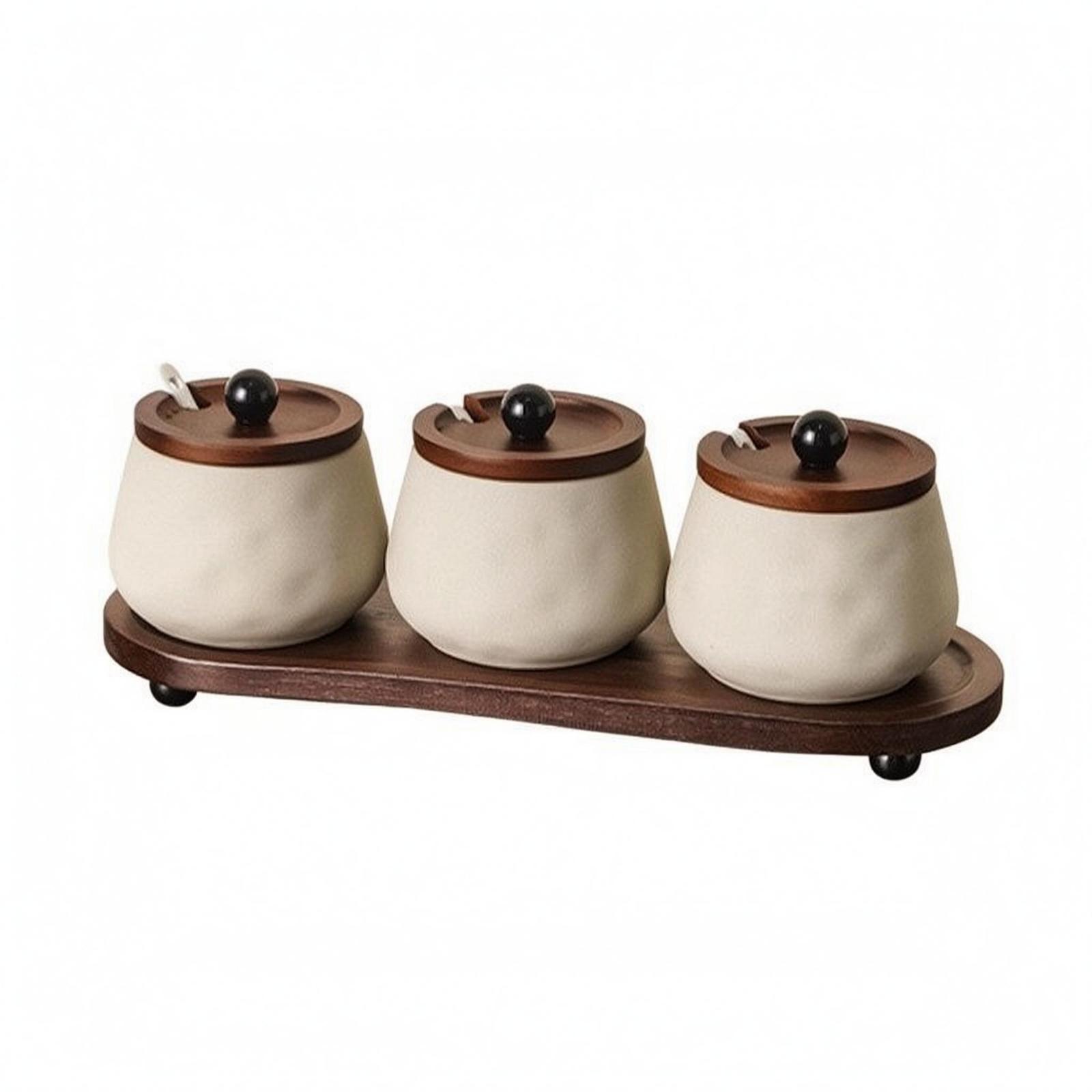 Ceramic Condiment Jar Set