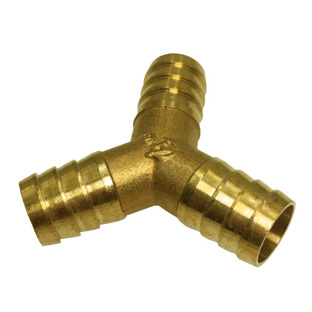Brass Male Thread Pipe Fittings Barbed Hose Y Shaped Connector Coupler ...